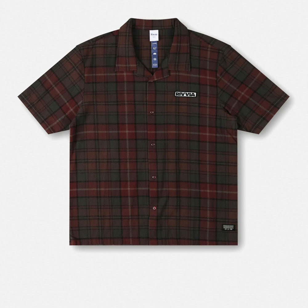 
                      
                        Pukas Surf Shop Man Shirt Rivvia Vv Plaid Ss Shirt Black Brown
                      
                    