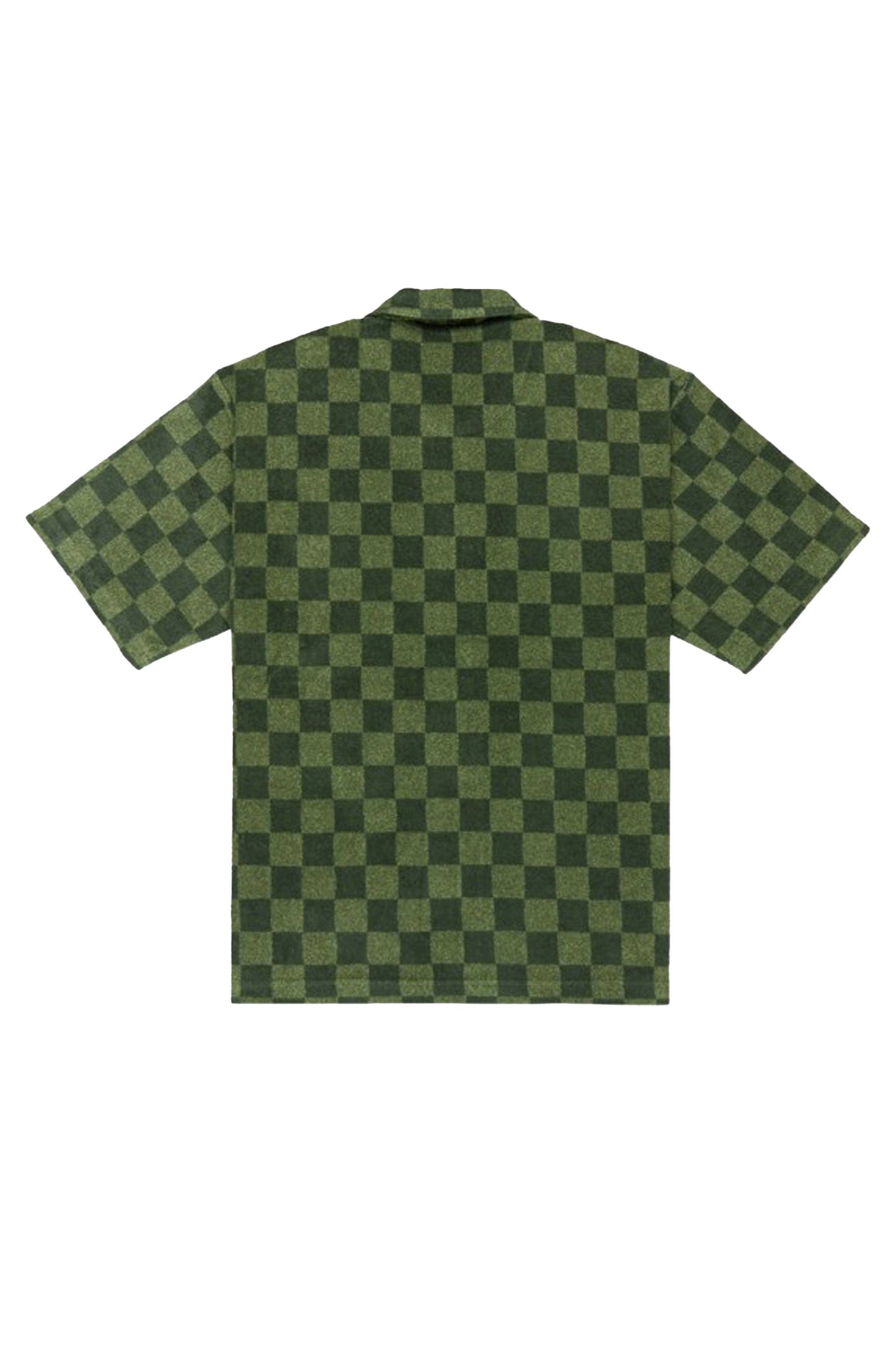 RVCA AF Checker Sponge Shirt in GEJ0 – men's army green textured shirt, new arrival at Pukas Surf Shop