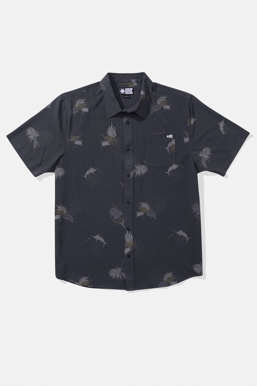 Pukas Surf Shop Man Shirt Salty Crew Breezer Perf Ss Tech Woven Charcoal