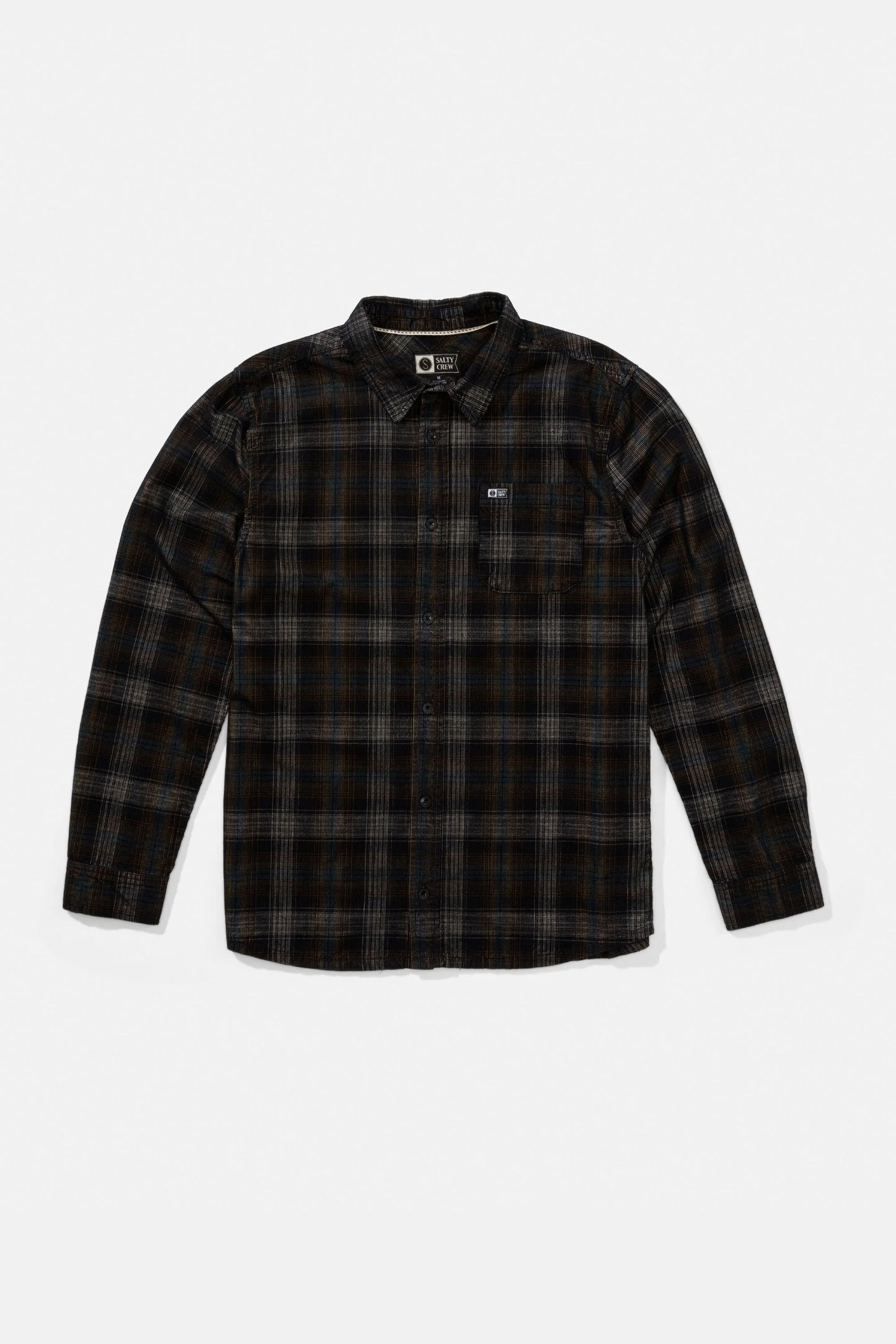 Pukas Surf Shop Salty Crew men’s cord shirt in black