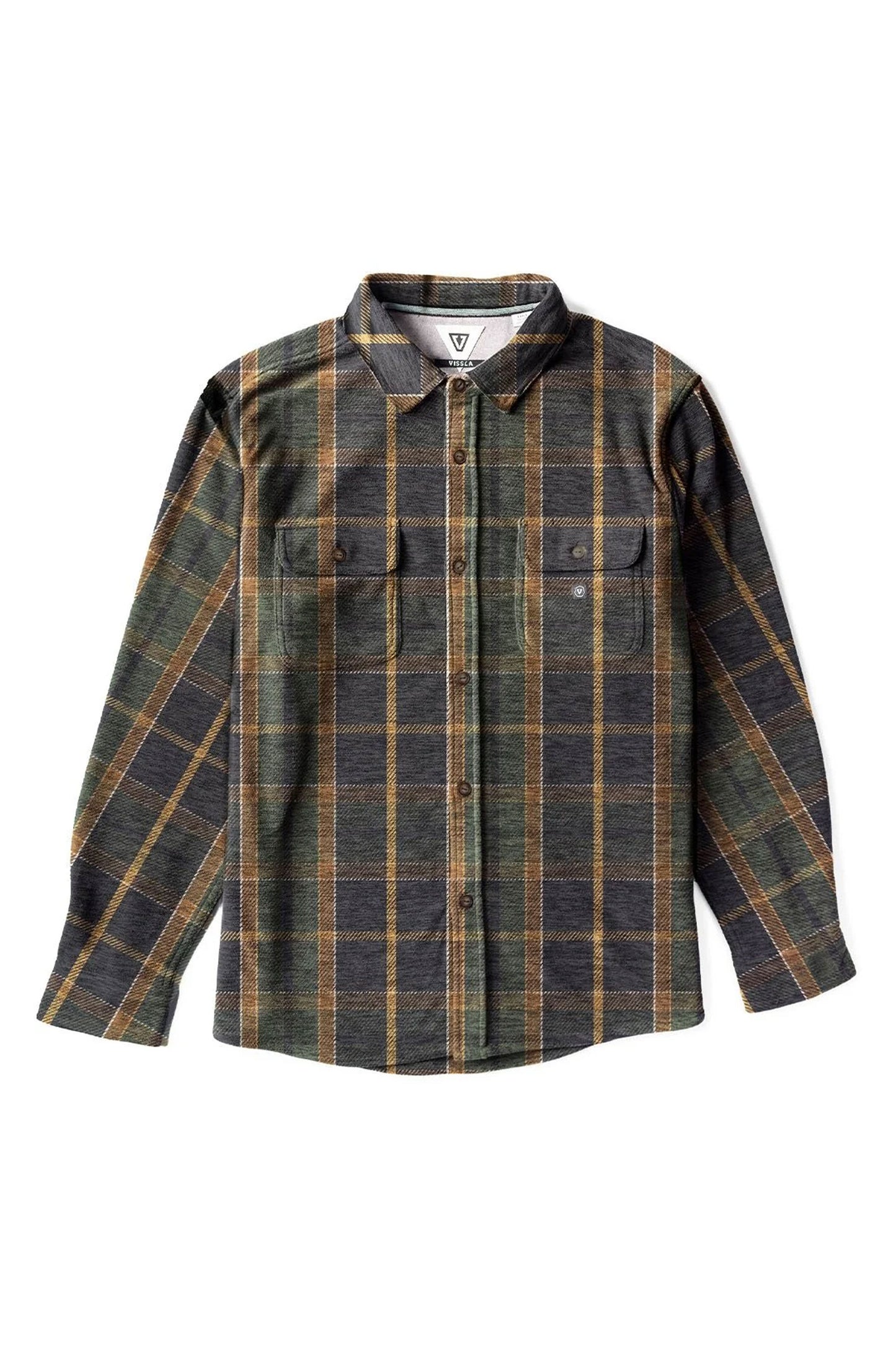 Vissla Pukas Surf Shop Eco-ZY Polar Flannel Dark Olive relaxed fit plush layers