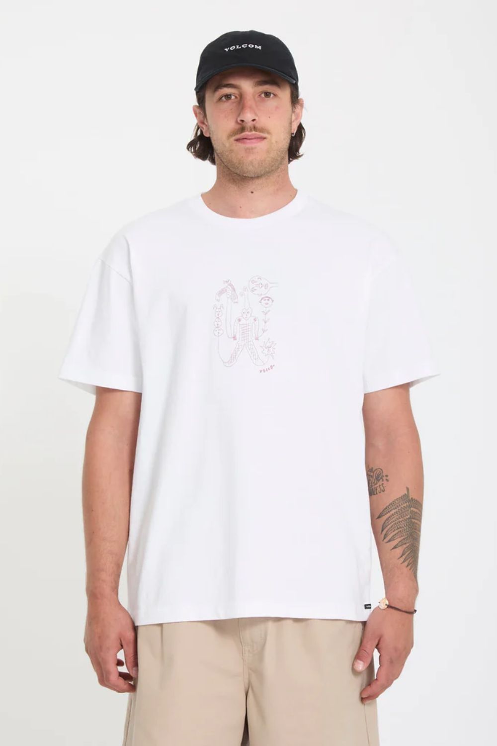 VOLCOM Nowhere T-Shirt white men's graphic tee – relaxed surf lifestyle summer essential

