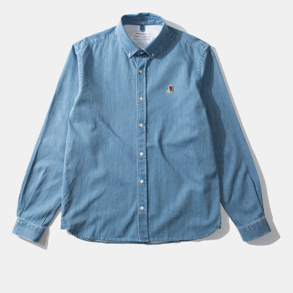 Pukas Surf Shop Man Shirts Edmmond Special Duck Plain Stonewash