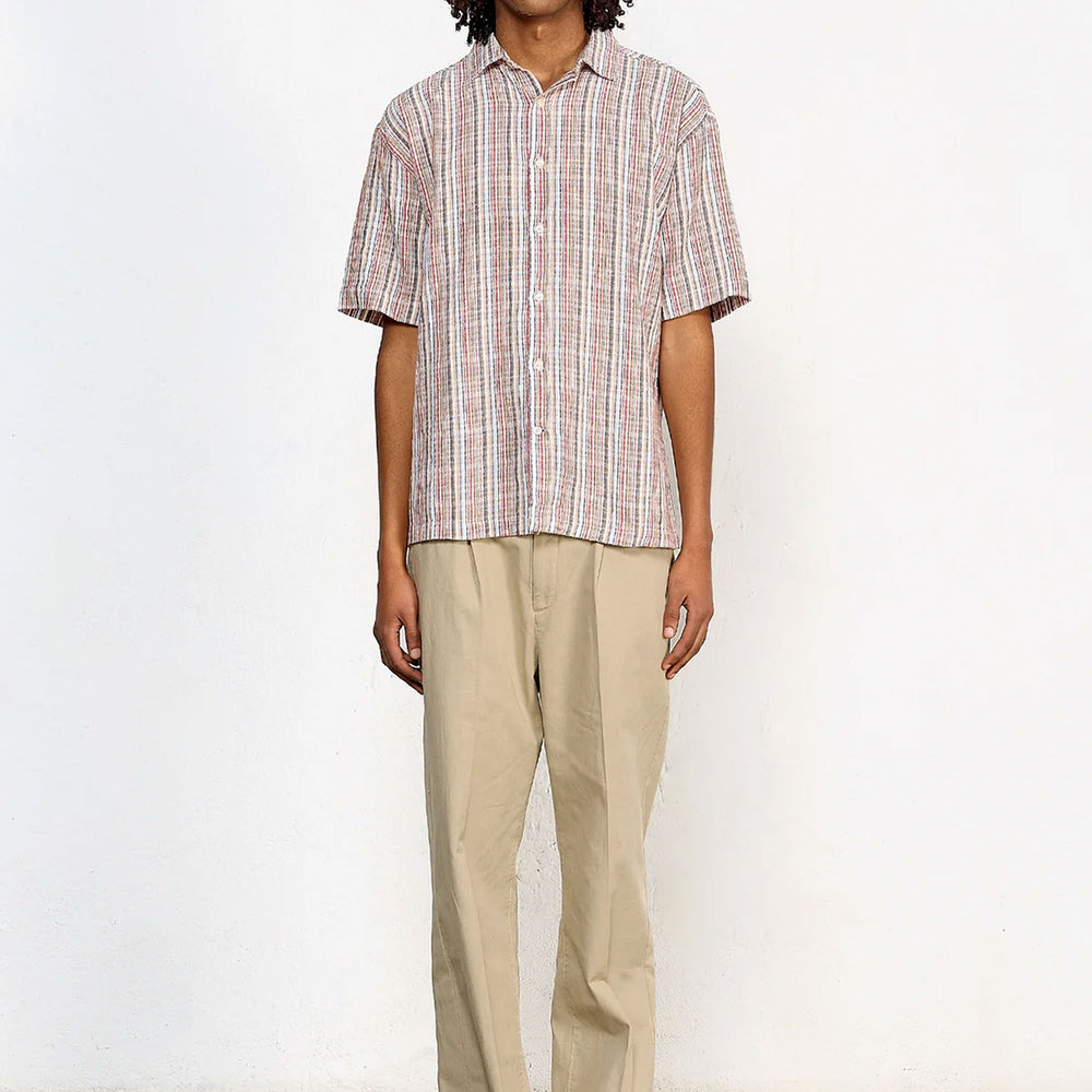 Pukas Surf Shop Man Shirts Edmmond Water Sport Short Sleeve Plain Red