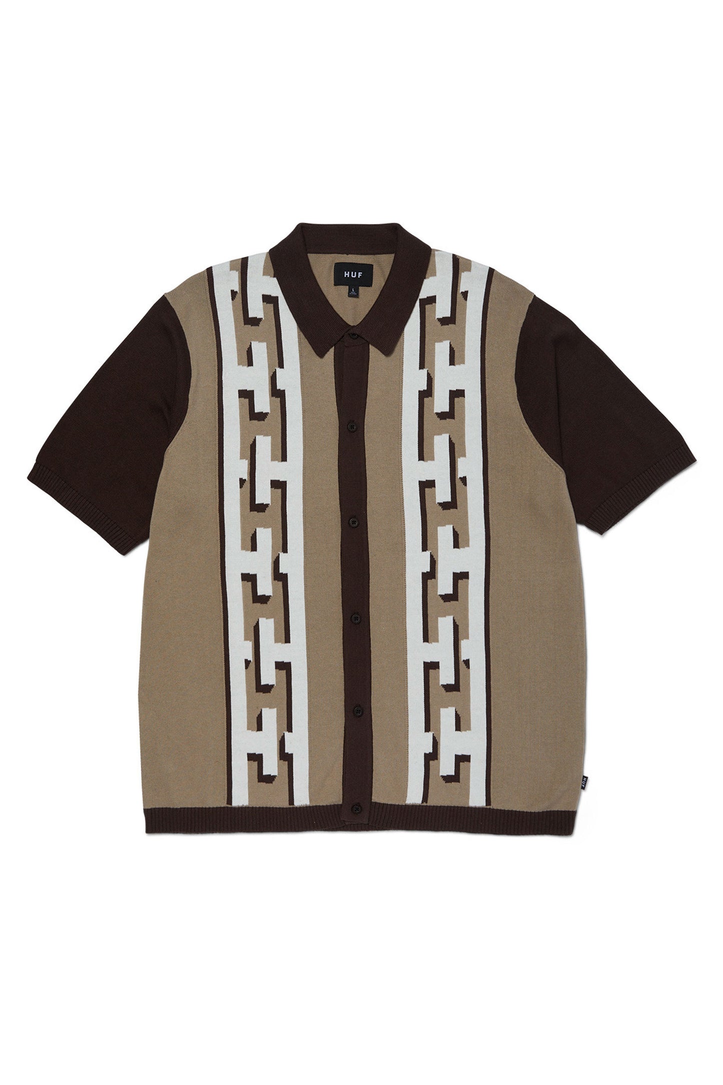 Pukas Surf Shop Man Shirts HUF Pillar Knit Sweater Brown