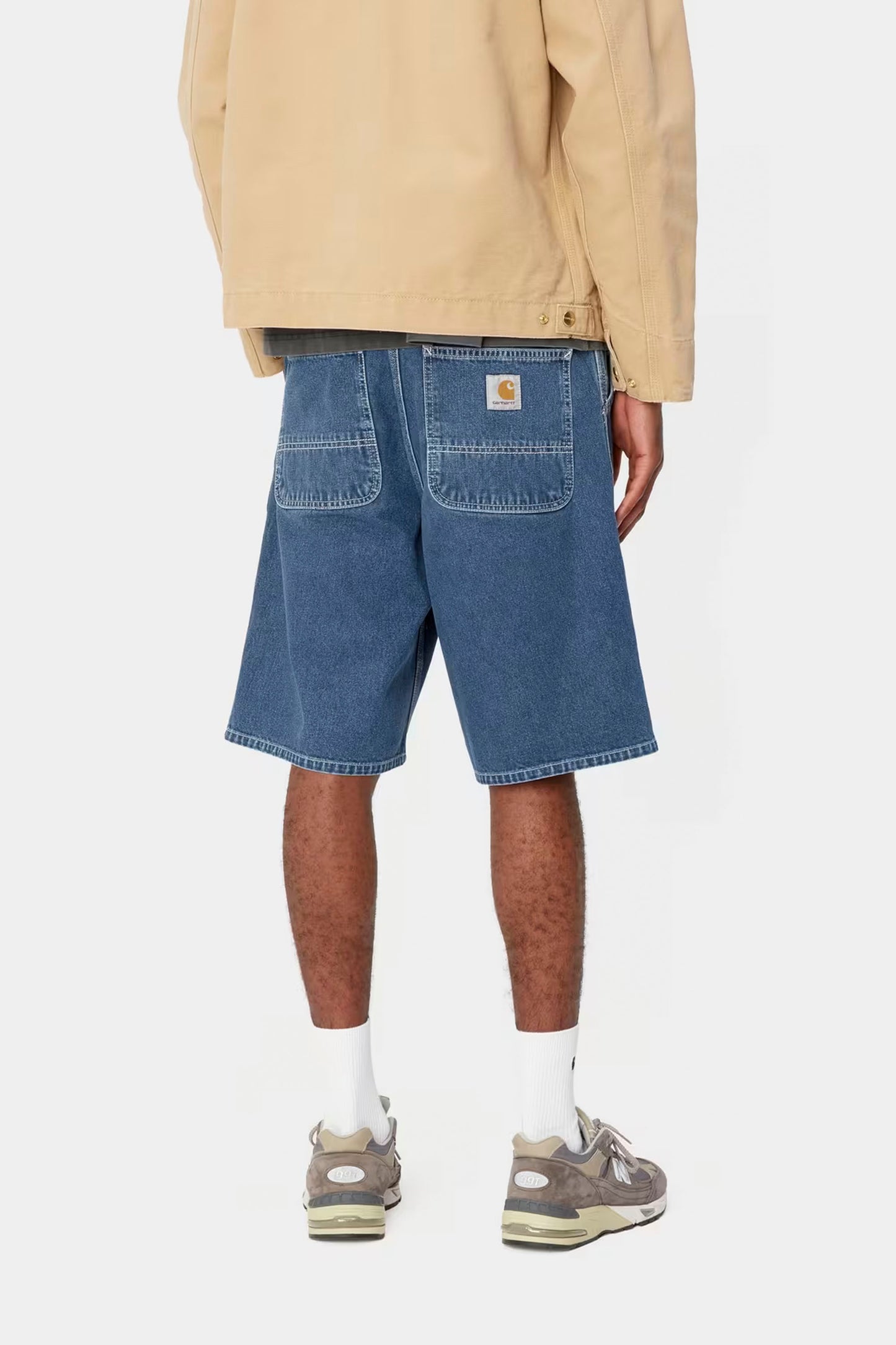 CARHARTT WIP Simple Short Blue Stone Washed - Men's Workwear Style Shorts at Pukas Surf Shop
