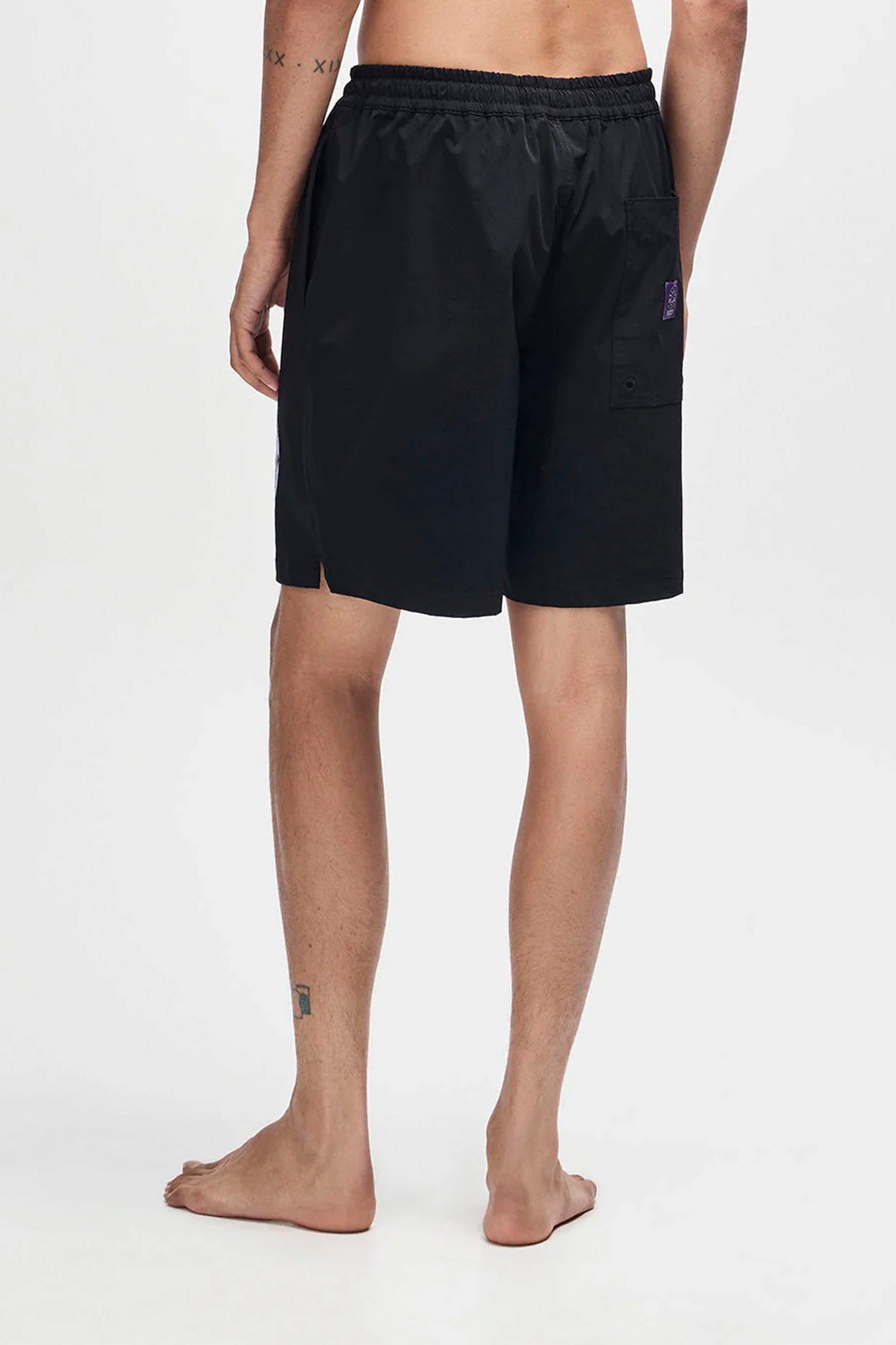 Deus Filmgrab Swim Short in Black, men's surf lifestyle swimwear at Pukas Surf Shop