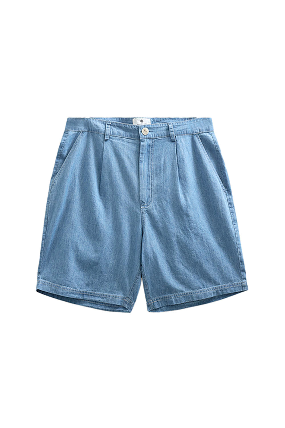 Anerkjendt Akjan Chambray Shorts in Medium Blue Denim — men's relaxed-fit summer shorts, new arrival at Pukas Surf Shop