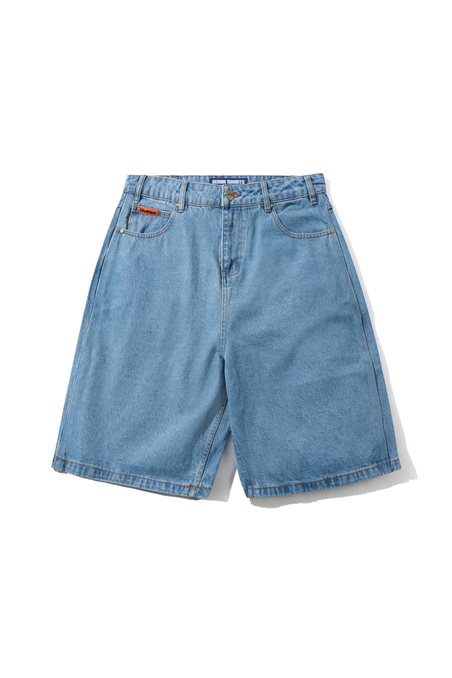 BUTTER Baggy Denim Shorts washed indigo men's baggy shorts