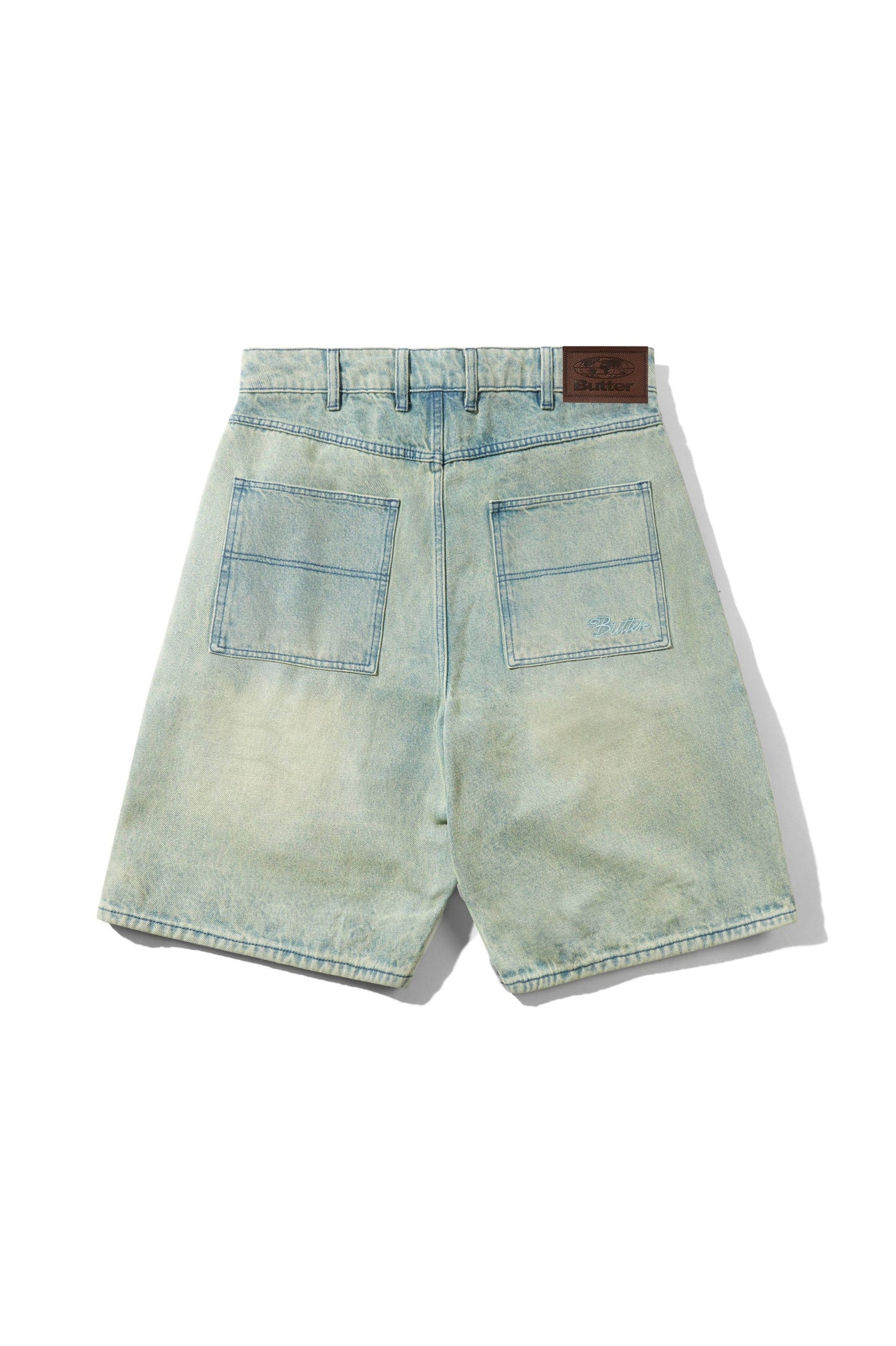 BUTTER Garage Denim Shorts sunfade blue men's denim shorts