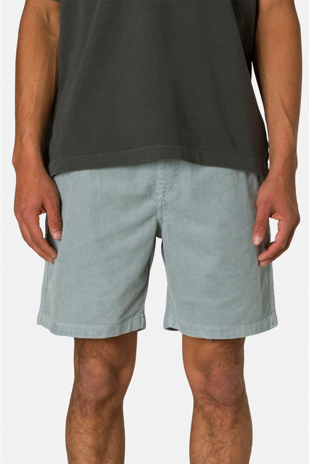 Katin Kord Patio Short in Abyss – men's vintage corduroy shorts, front view