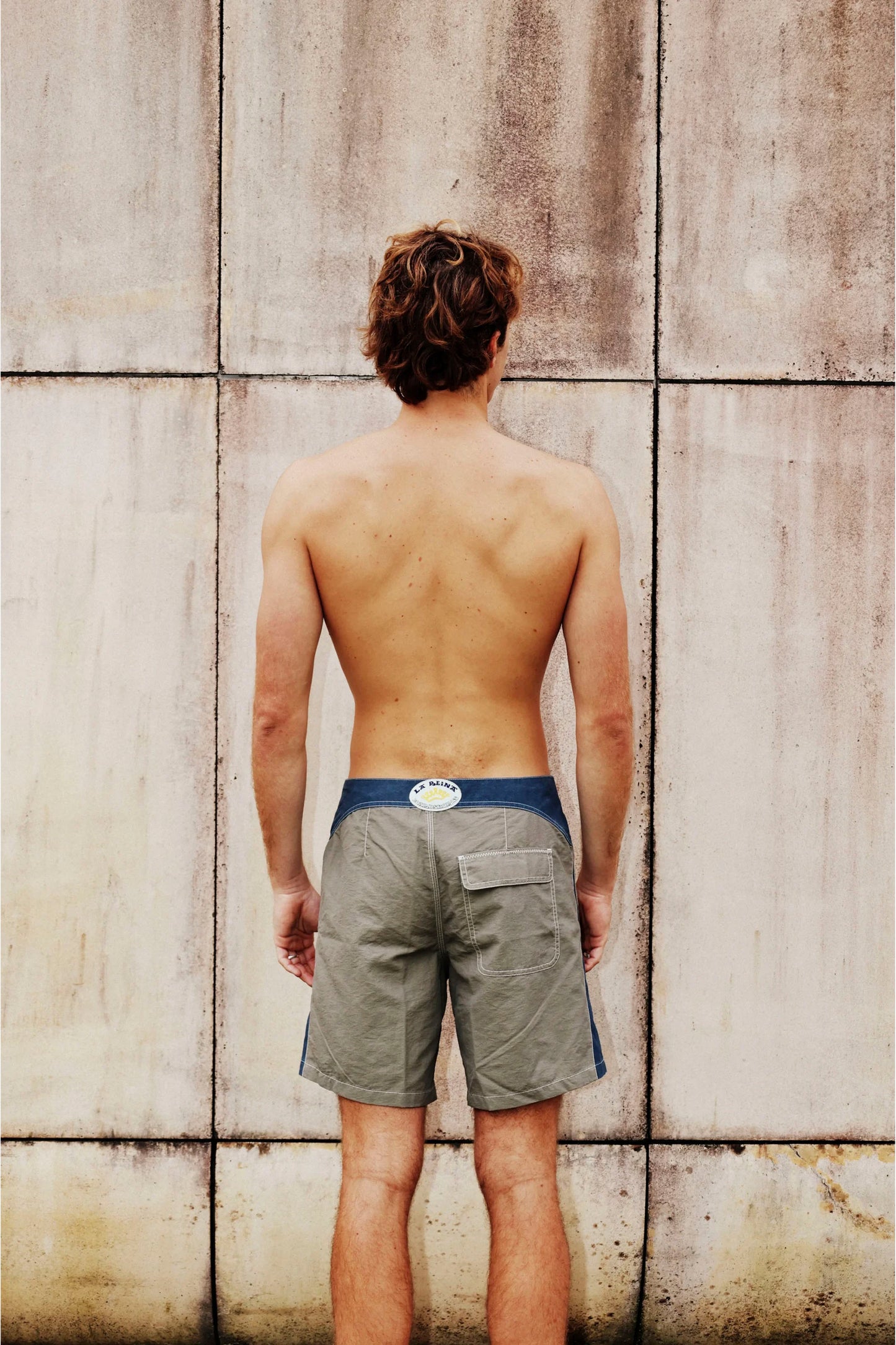 La Reina Boardshorts Washed Arena men's boardshort in sand and blue – Pukas Surf Shop