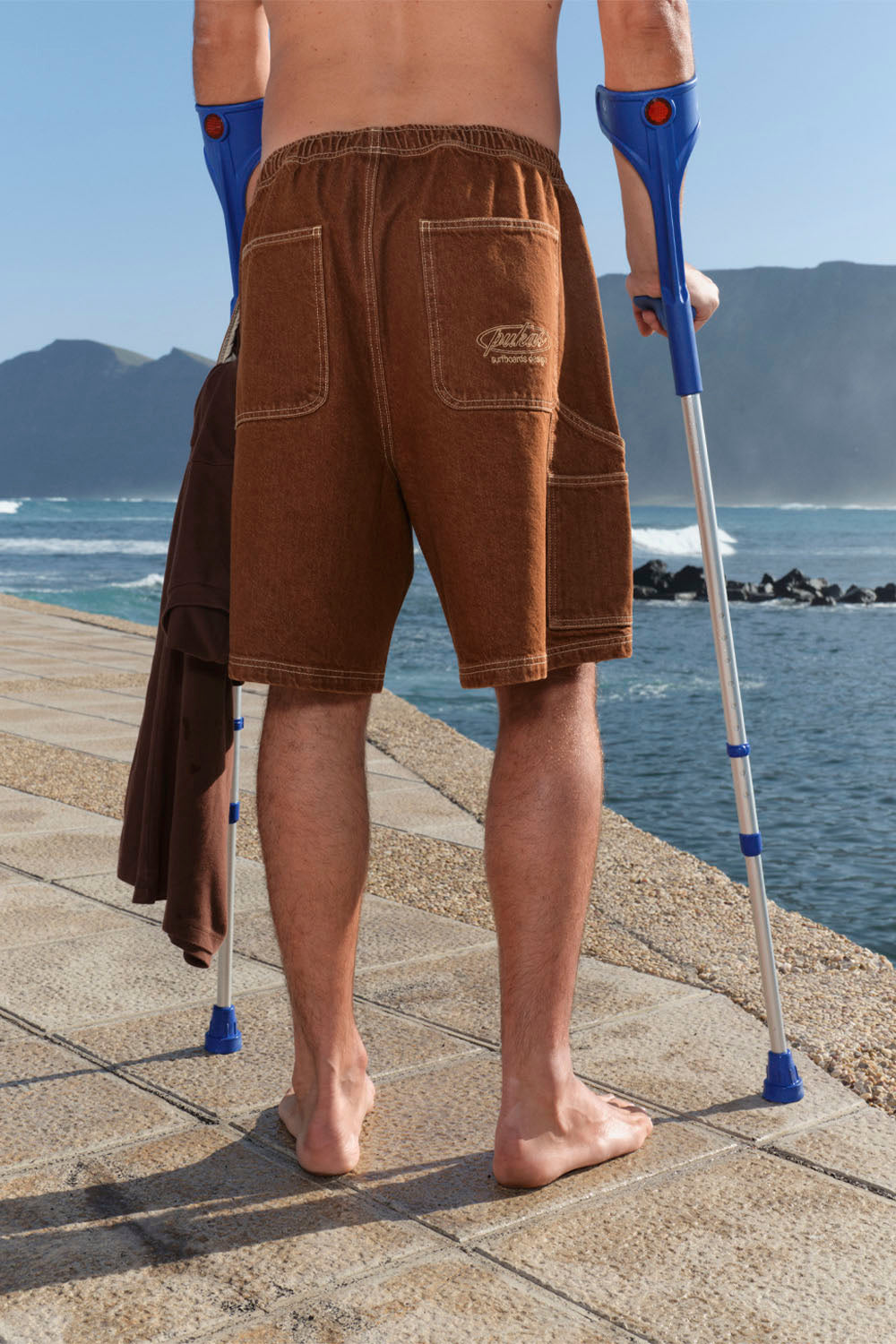 PUKAS Denim Walkshort Washed Brown | Shop at PUKAS SURF SHOP