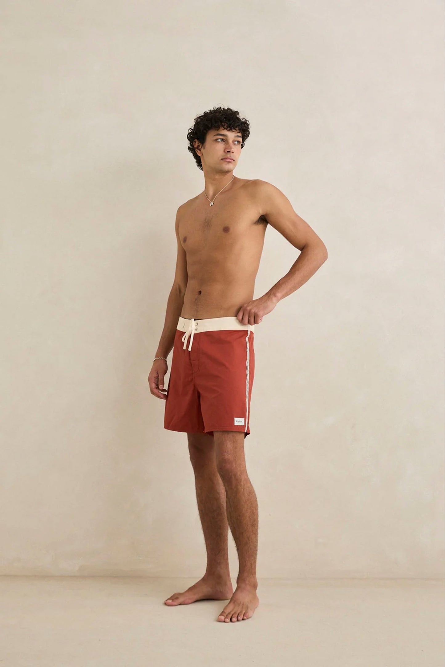 RHYTHM Heritage Trunk vintage clay swim trunks for men
