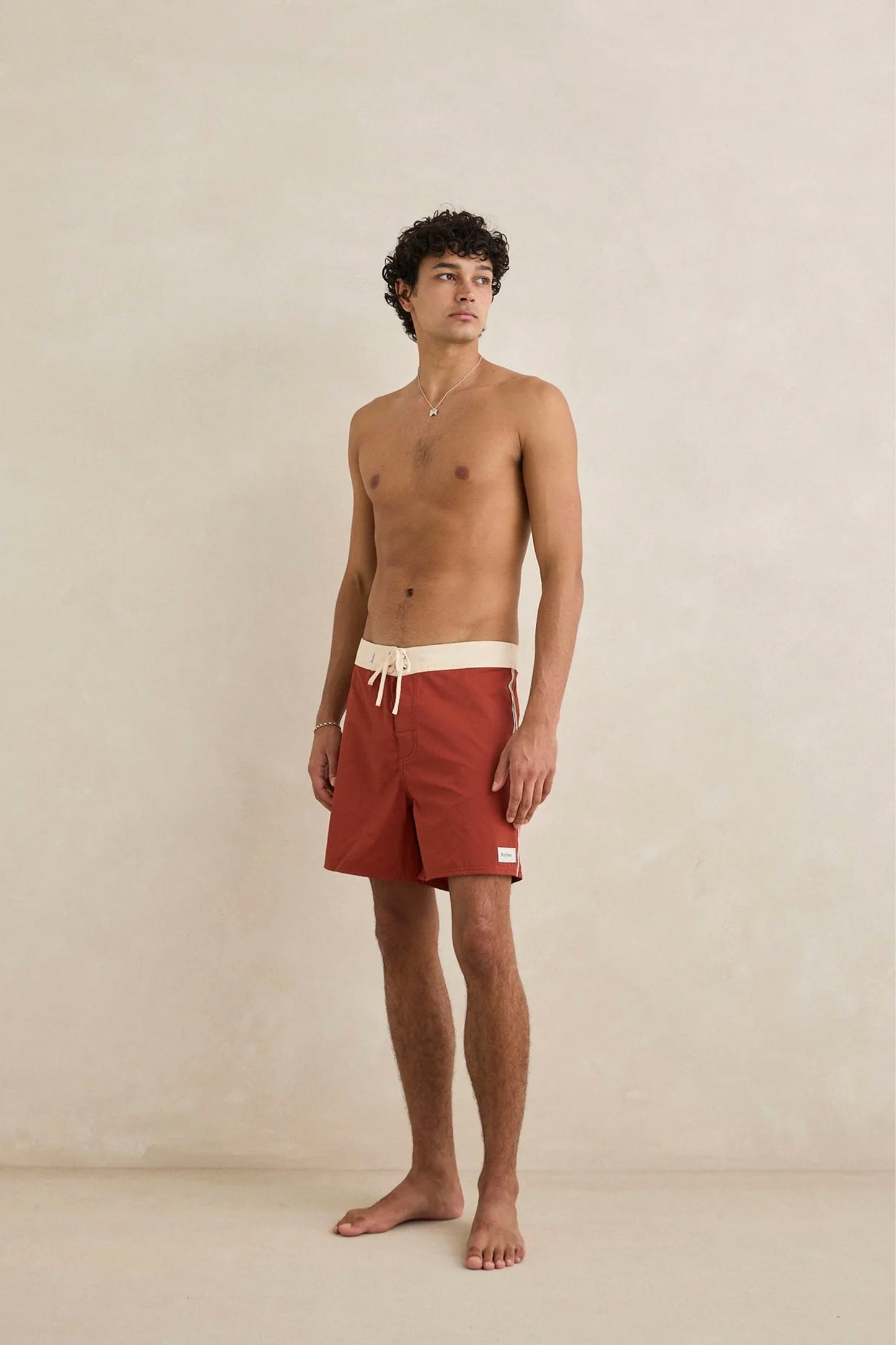RHYTHM Heritage Trunk vintage clay swim trunks for men
