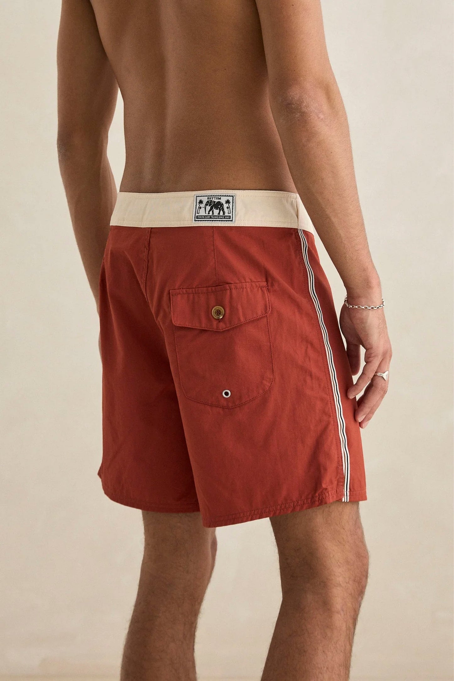 RHYTHM Heritage Trunk vintage clay swim trunks for men
