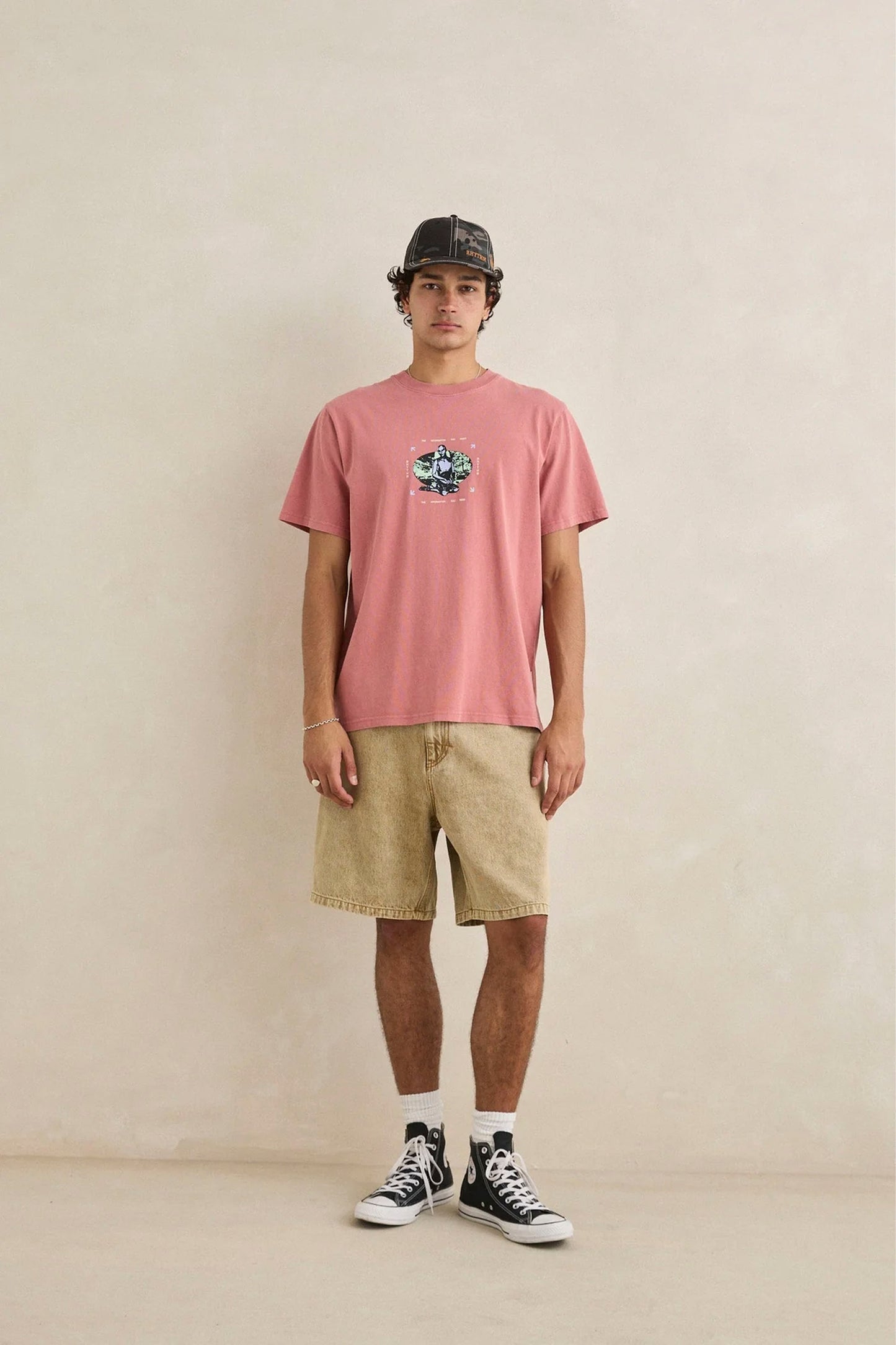 RHYTHM Toby Denim Short in sand - coastal lifestyle shorts for men
