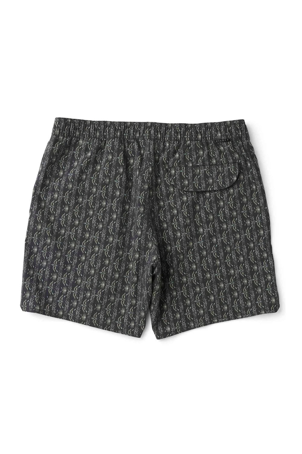 Gray patterned shorts on a white background