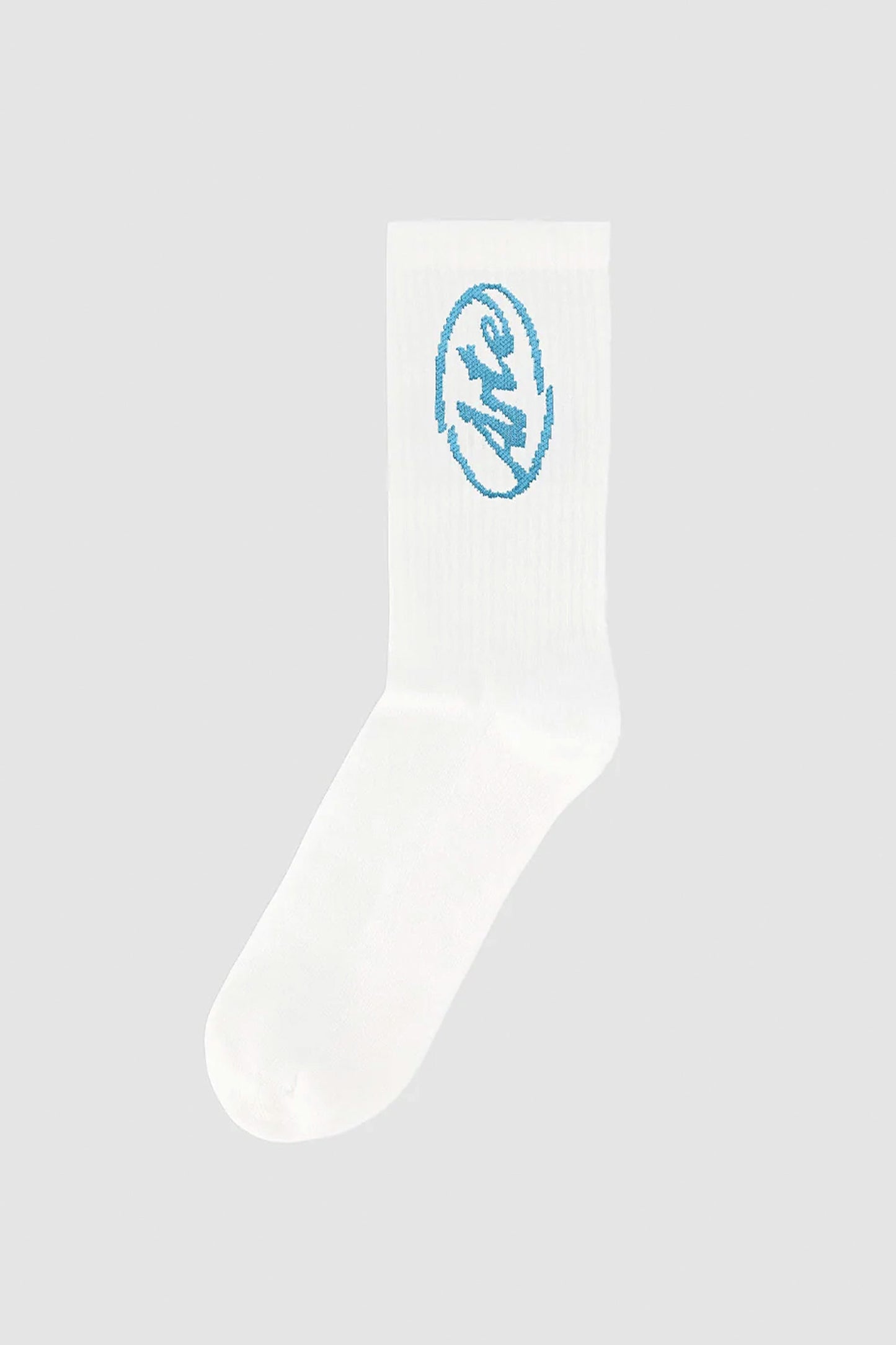 White ARTE circle logo socks in a white background
