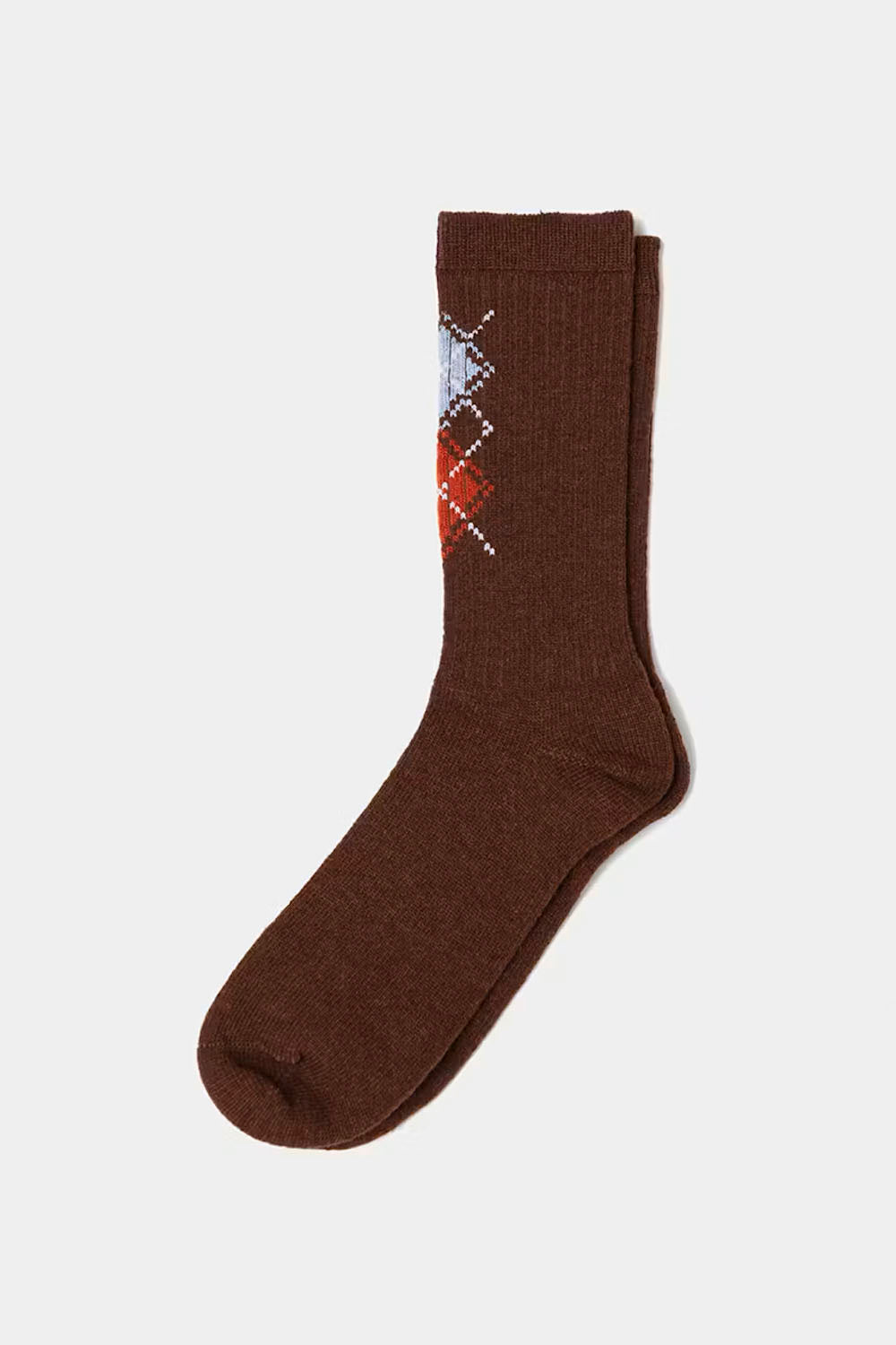 Brown socks on a white background