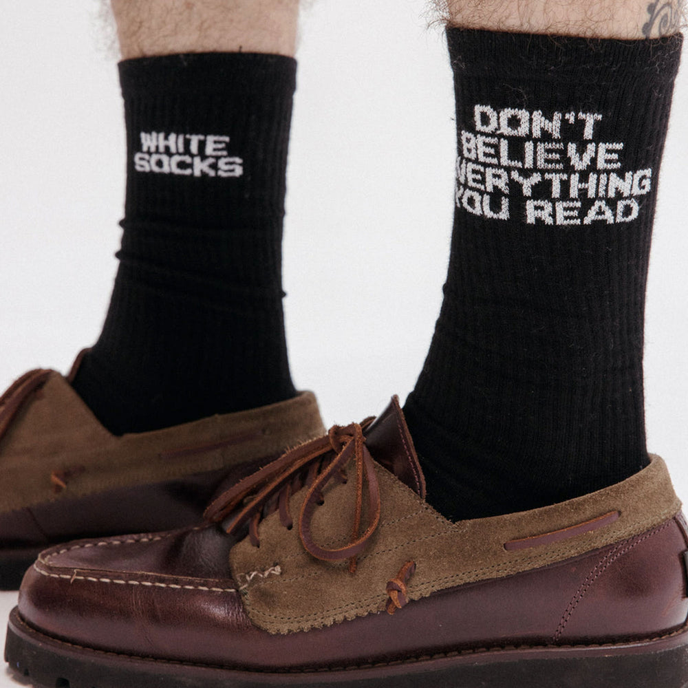 Pukas Surf Shop Man Socks Nowhere Dont Believe Black