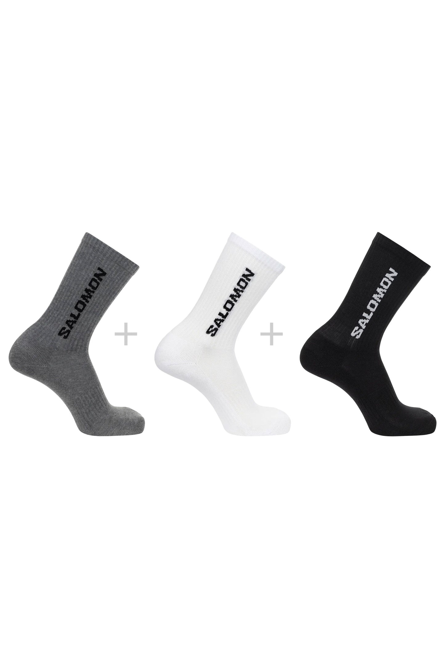 Pukas Surf Shop Salomon Everyday Crew socks in Black and White