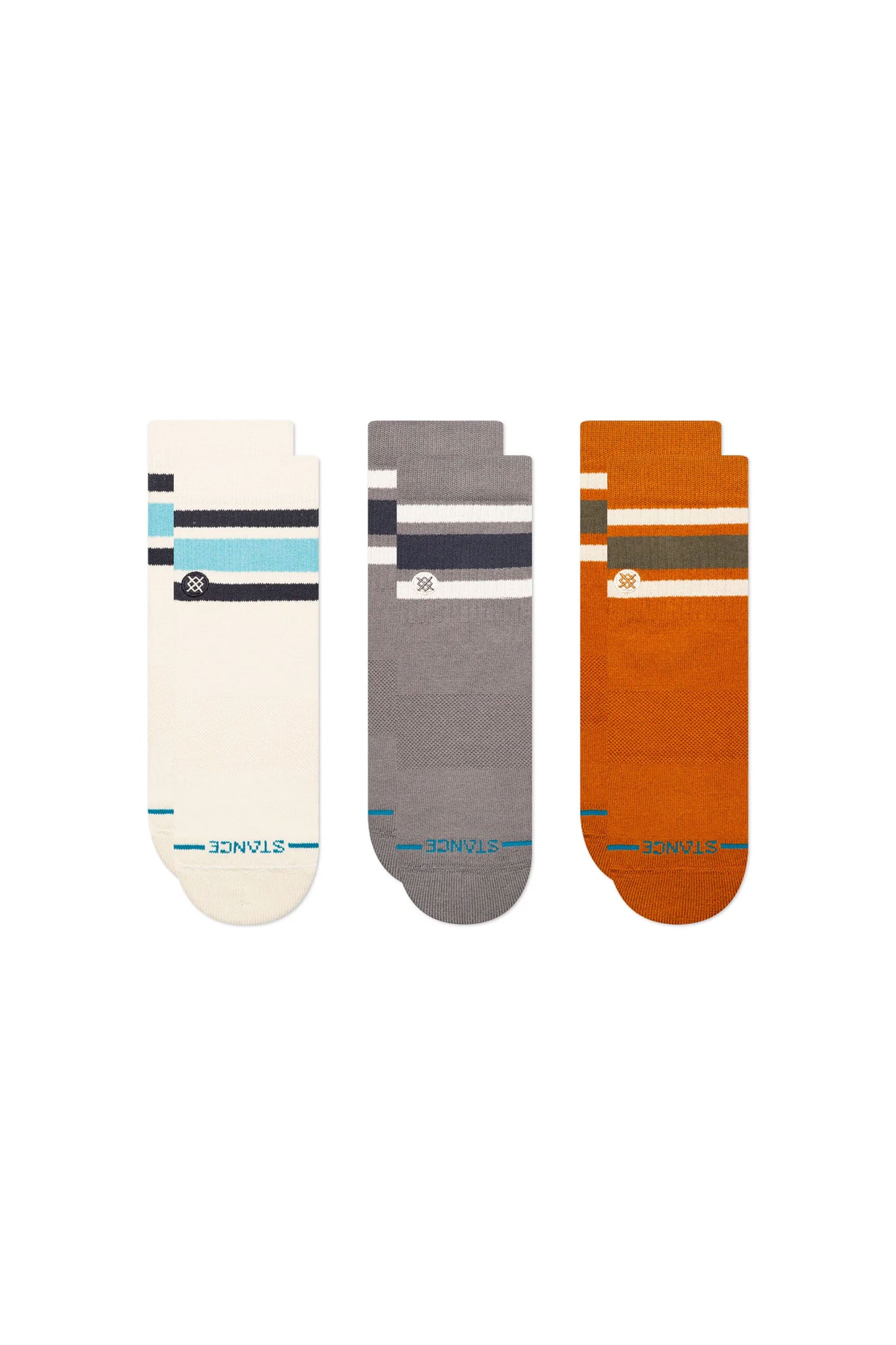 Pukas Surf Shop Stance Boyd Quarter Sock 3-Pack in Ivory