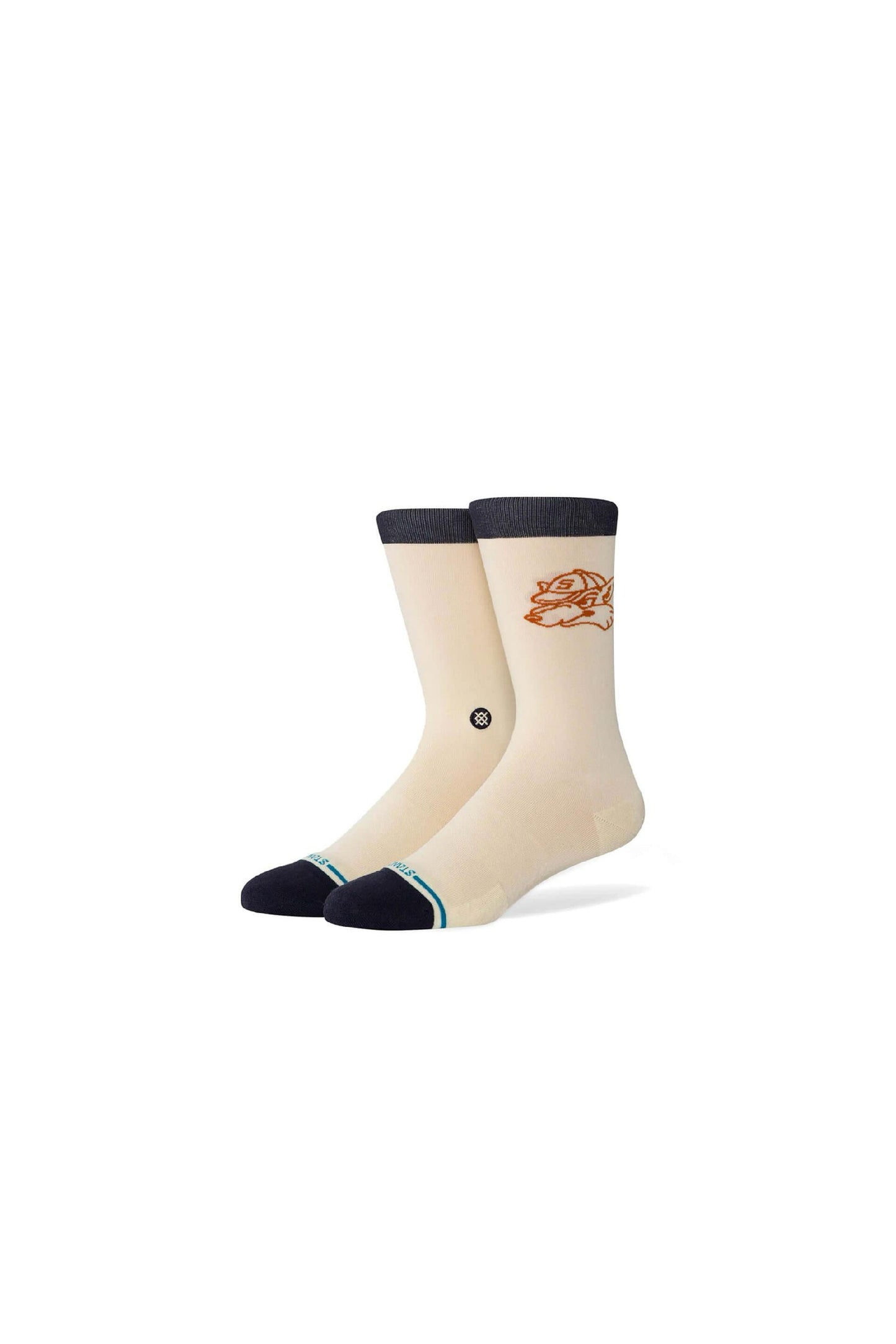 Pukas Surf Shop Stance Coyote Varsity Crew Socks in Canvas