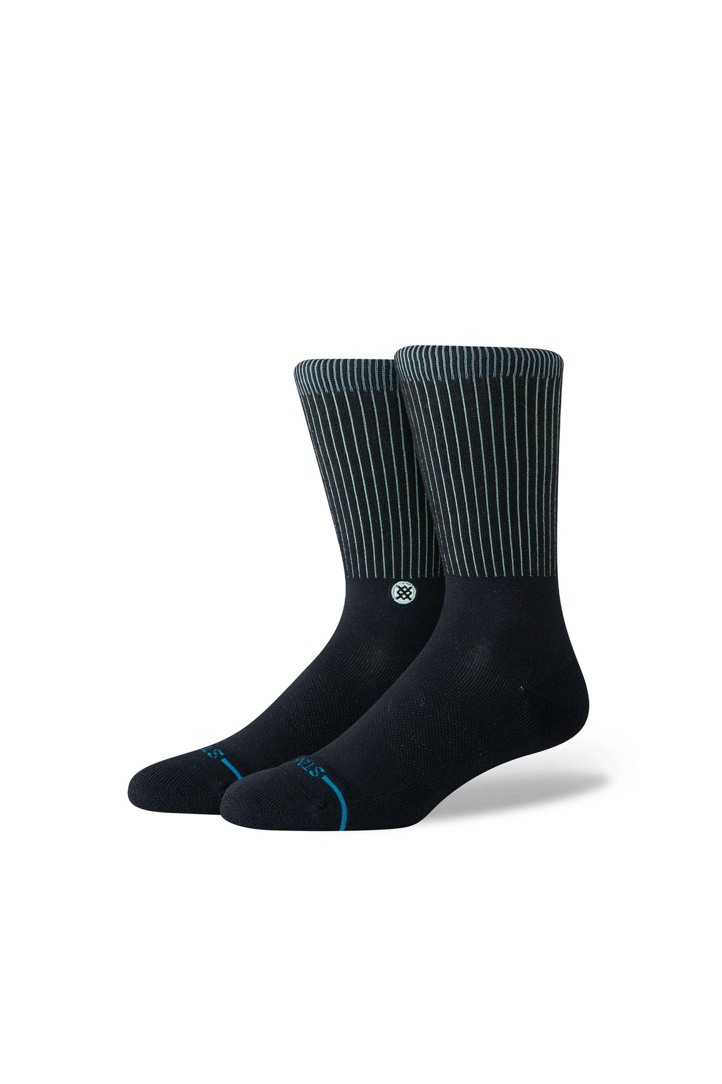 Pukas Surf Shop Stance Icon Pop Crew Socks in Black/Teal