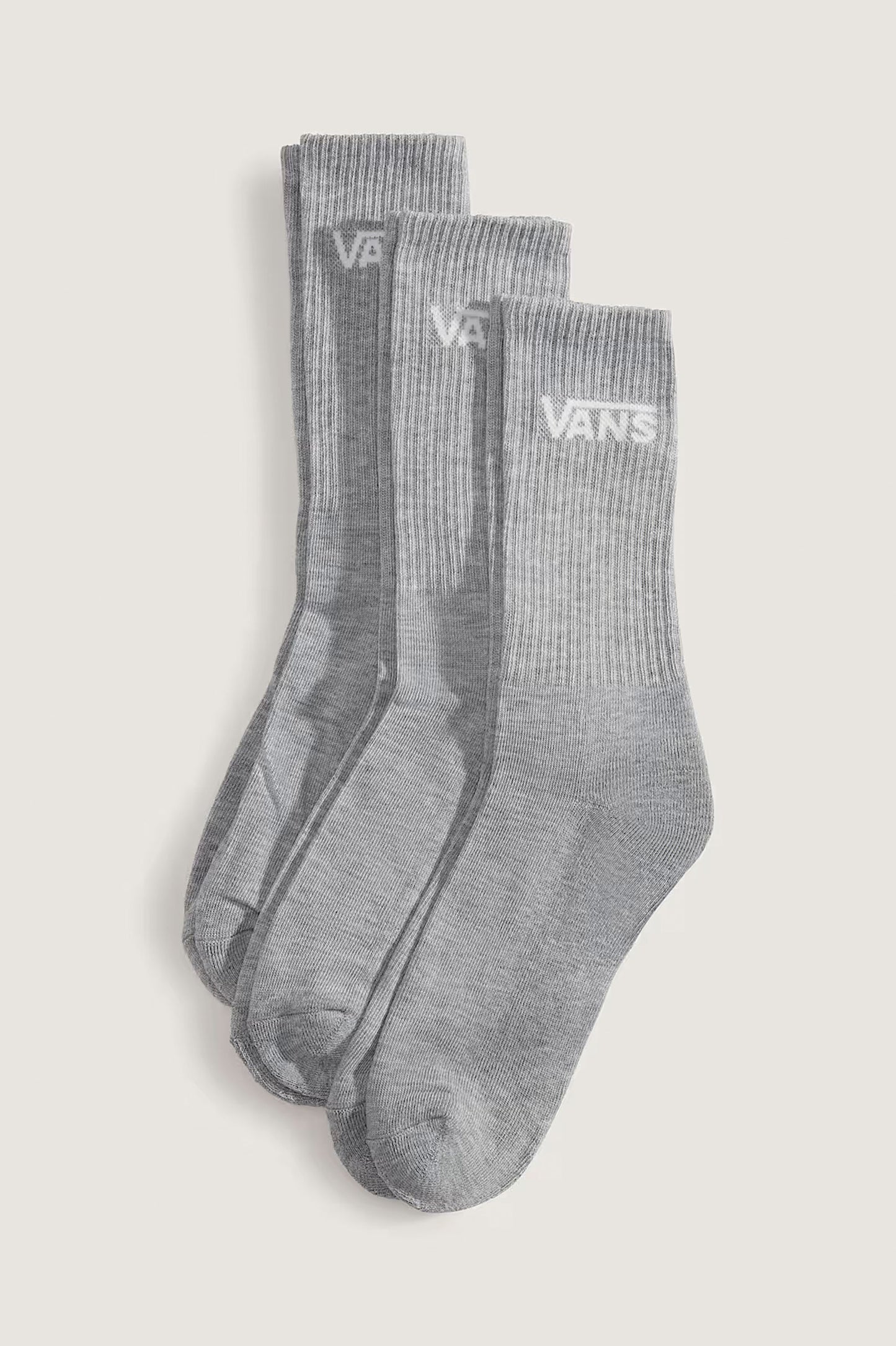 Pukas Surf Shop Vans Classic Crew Socks 3-Pack in Gray