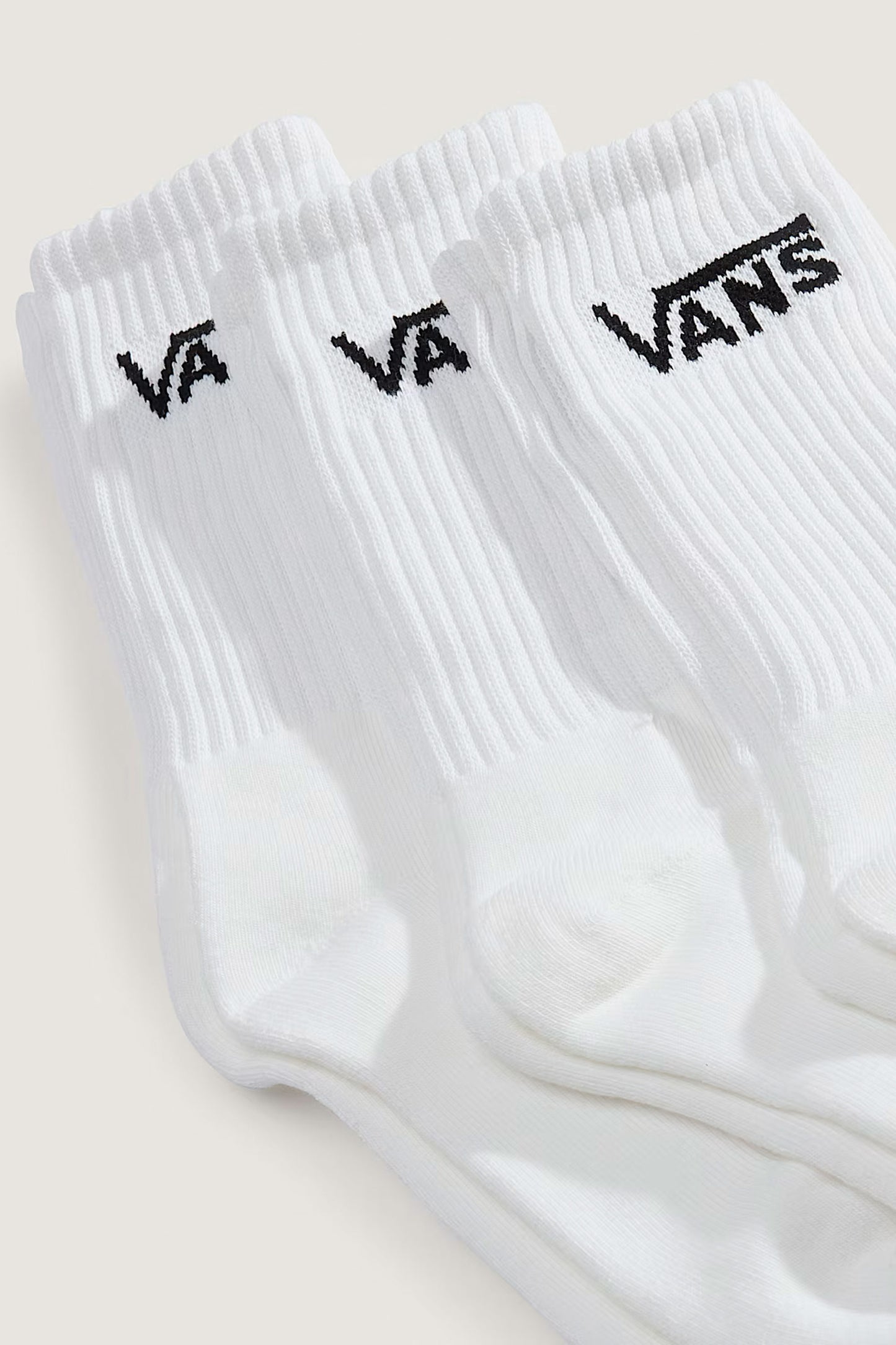 Pukas Surf Shop Vans Classic Crew Socks 3-Pack in White