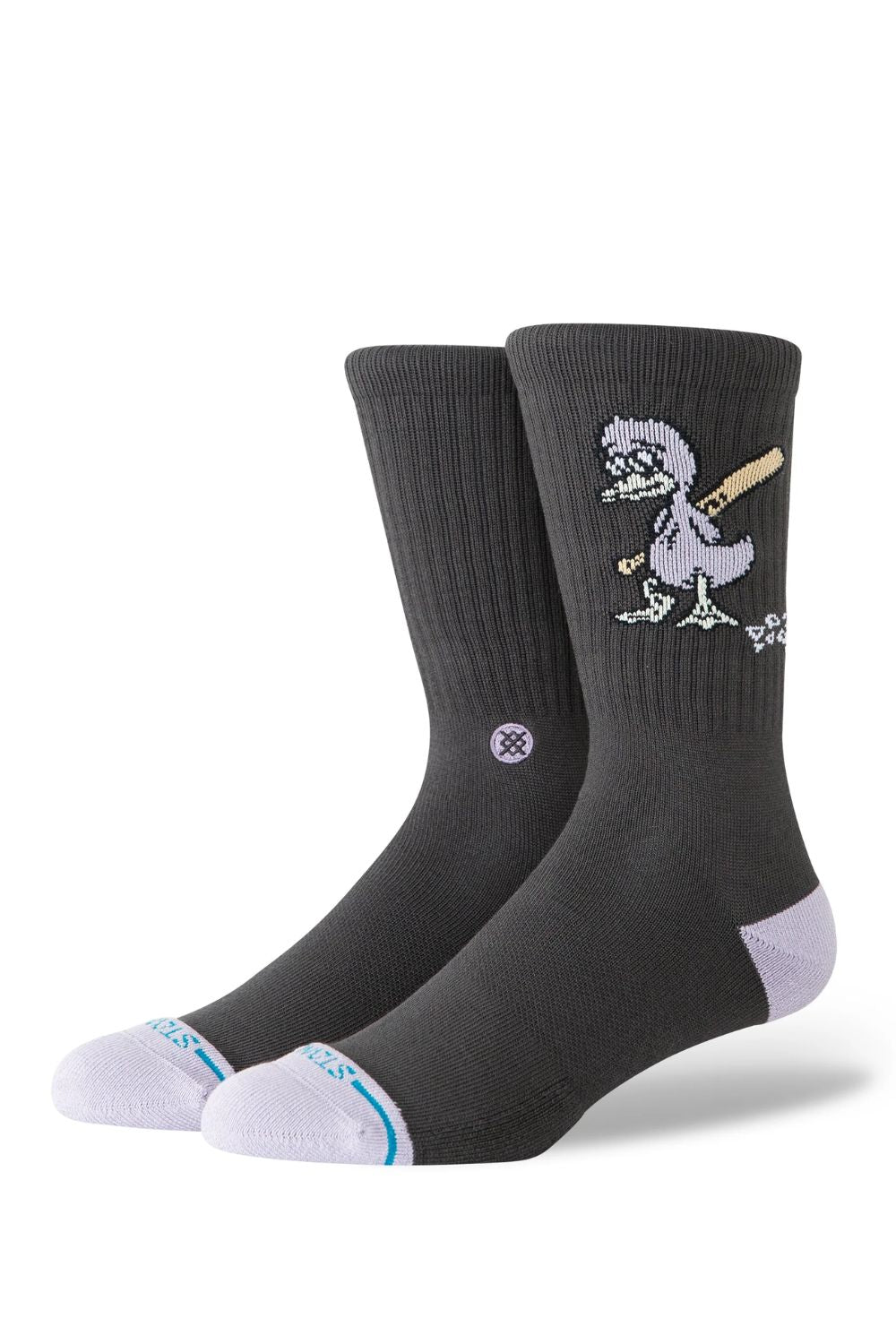 STANCE Lights Out Crew chrome crew socks – dark tone men's surf lifestyle everyday sock