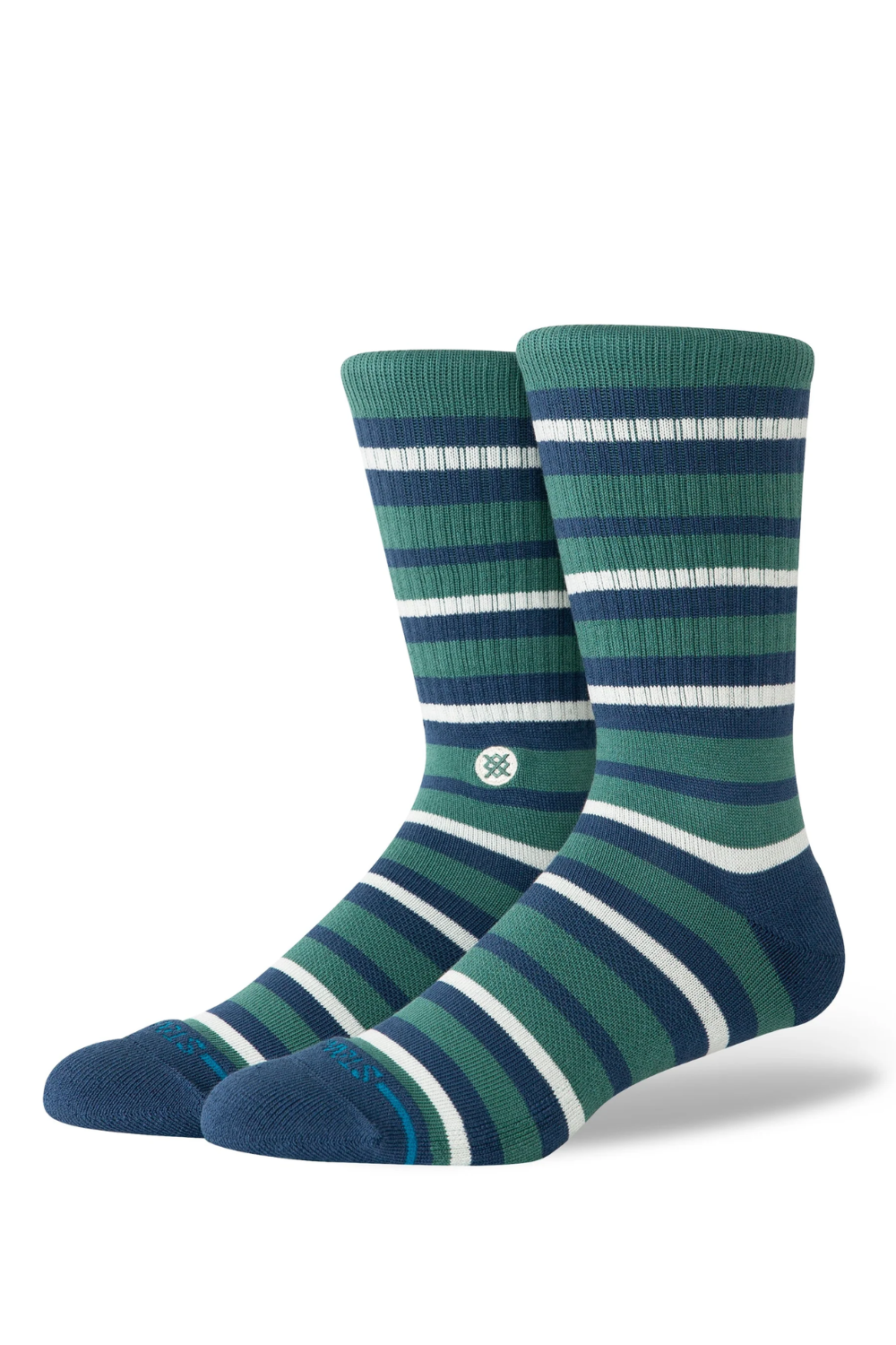 STANCE Brett Crew light grey men's crew socks – clean essential surf lifestyle everyday sock

