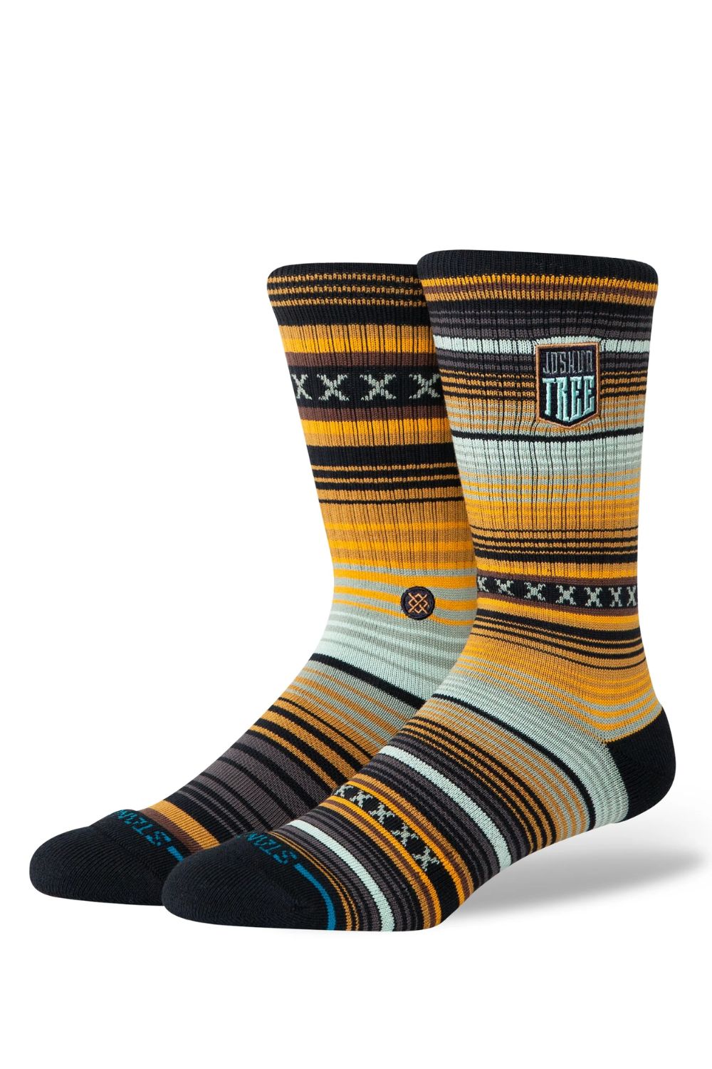 STANCE Curren Parks Crew socks in Gold — skate and surf lifestyle accessories at Pukas Surf Shop