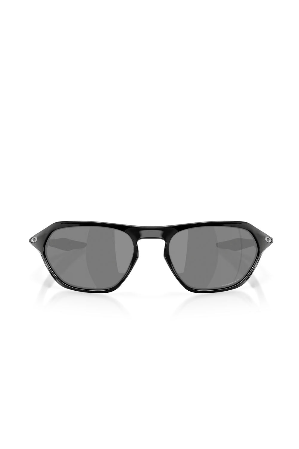 Black sunglasses with a thick rectangular frame and dark gray lenses, shown against a plain white background.