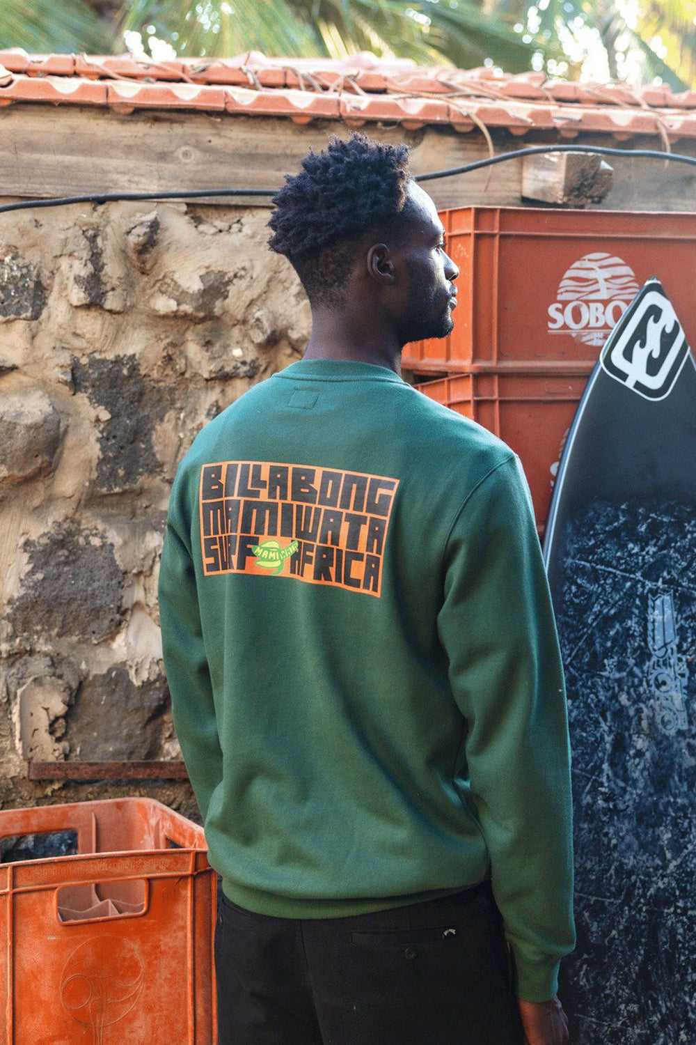 Pukas Surf Shop Man Sweat Billabong Mamiwata Surf Africa Crew Forest