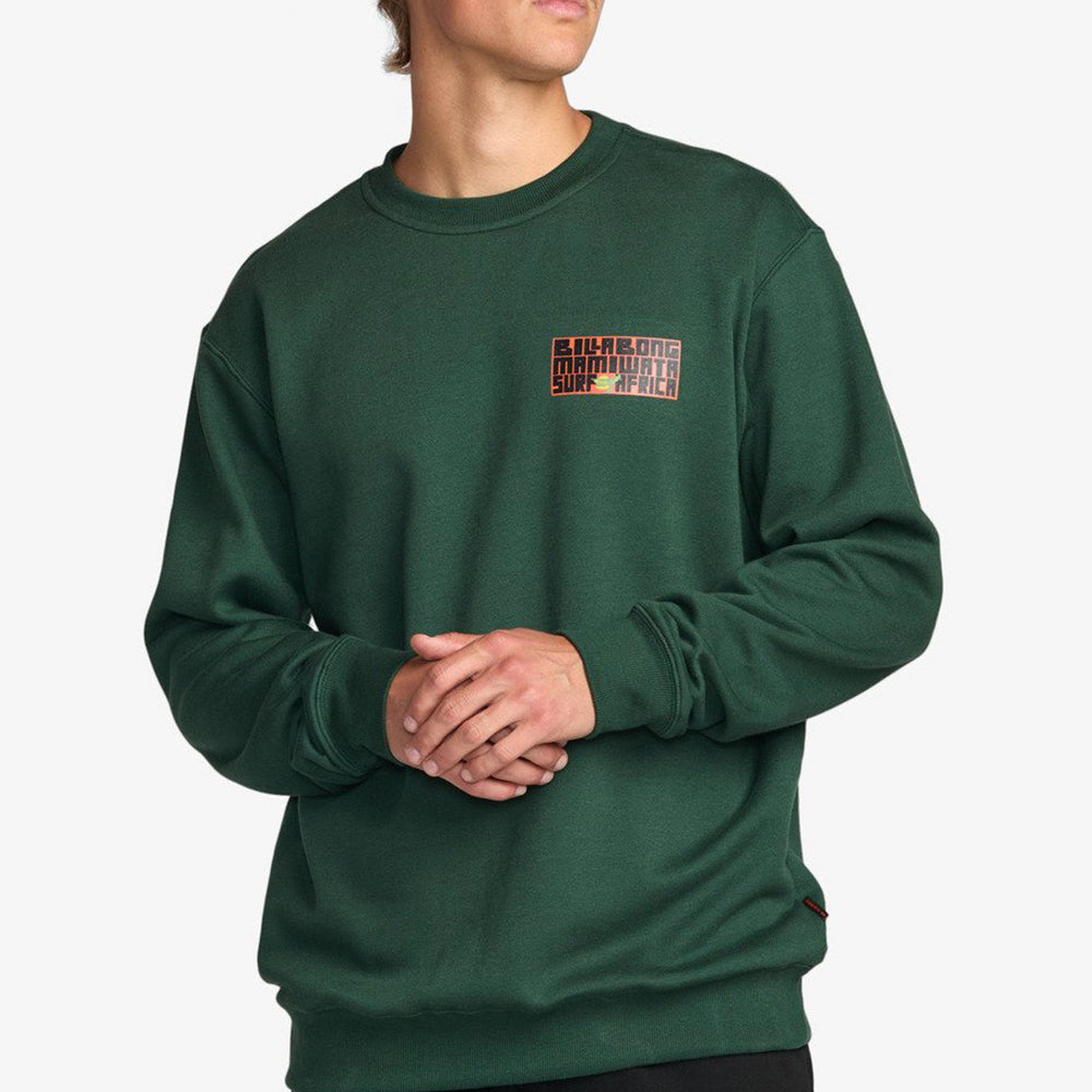 Pukas Surf Shop Man Sweat Billabong Mamiwata Surf Africa Crew Forest