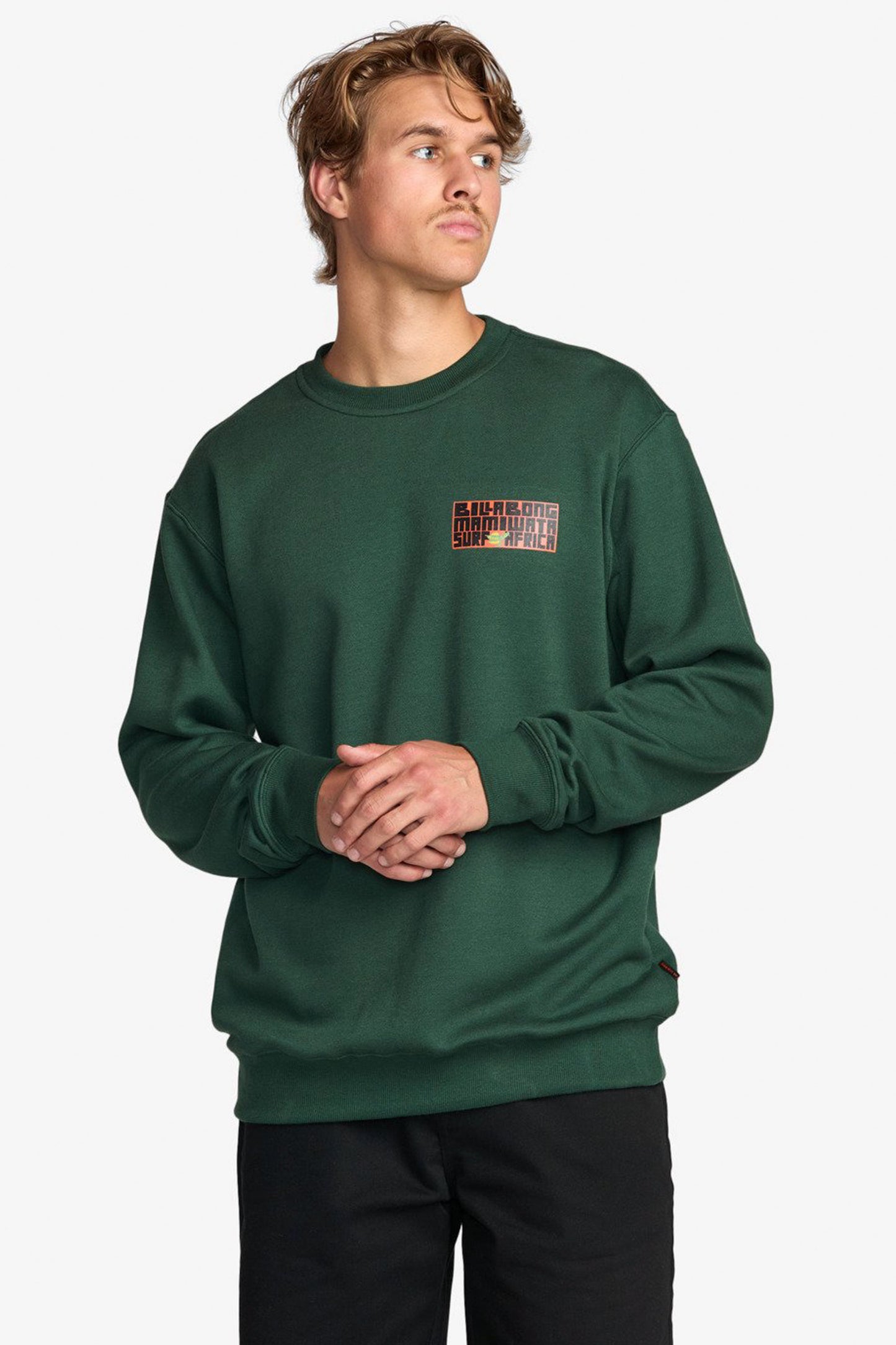 Pukas Surf Shop Man Sweat Billabong Mamiwata Surf Africa Crew Forest