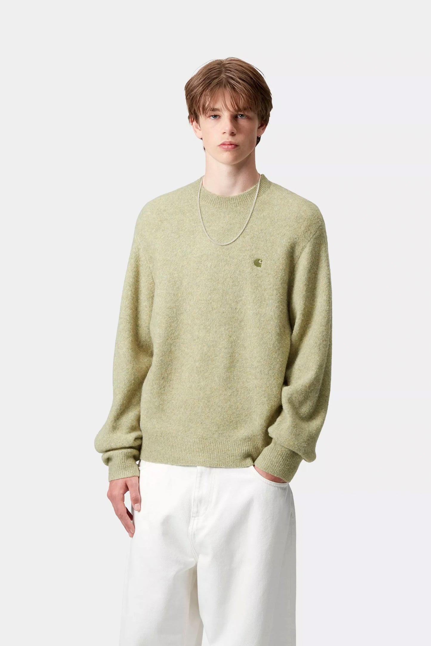 Pukas Surf Shop Carhartt WIP tangled brass knit sweater relaxed fit textured knit