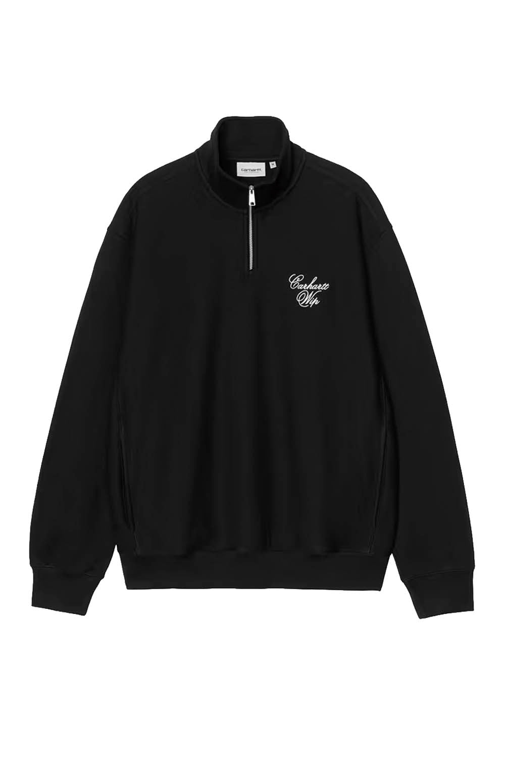 Black half zipped Longhand Carhartt sweater on a white background