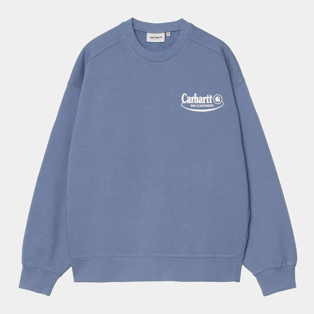 Pukas Surf Shop Man Sweat Carhartt Wip Catalogue Sweat Blue Iris