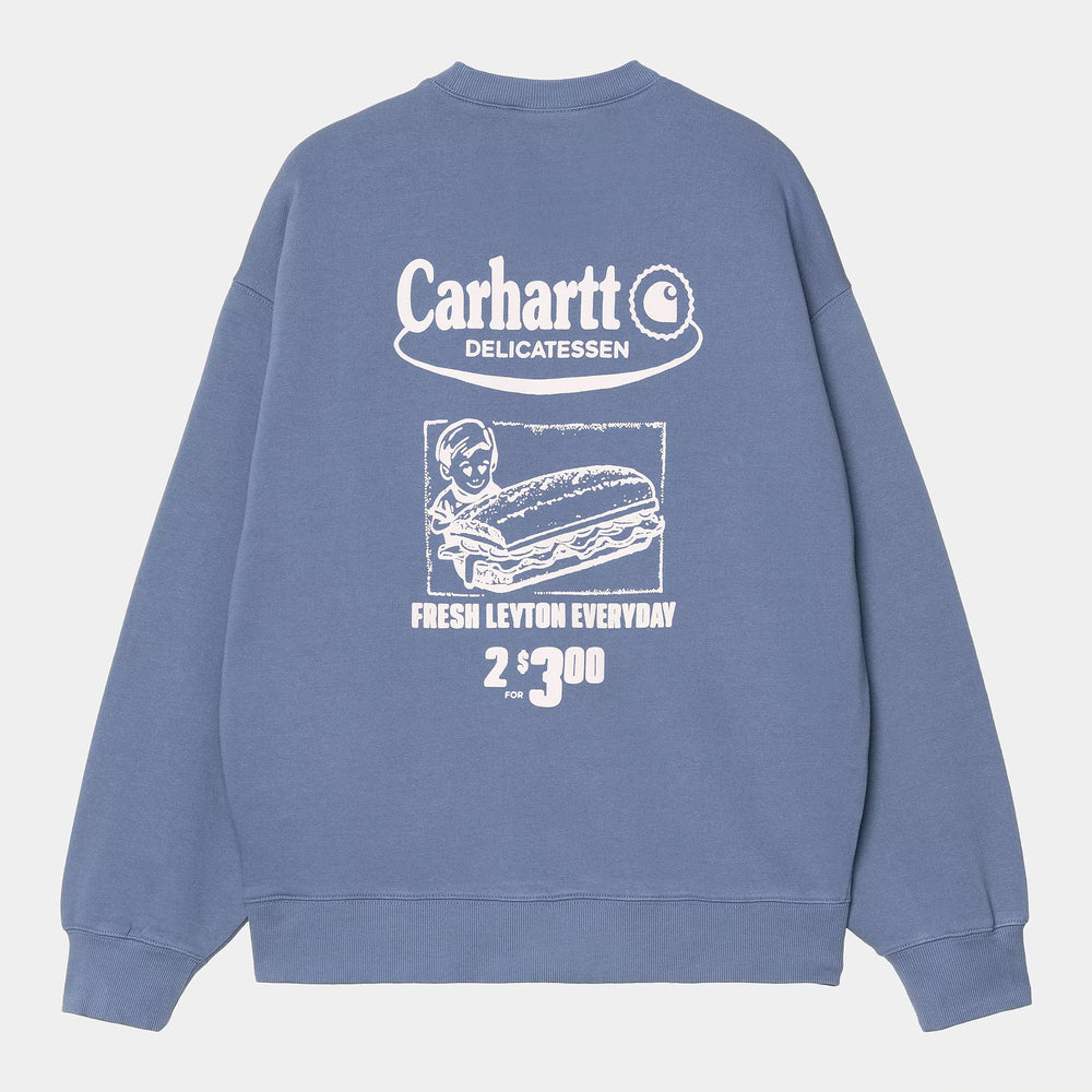 Pukas Surf Shop Man Sweat Carhartt Wip Catalogue Sweat Blue Iris