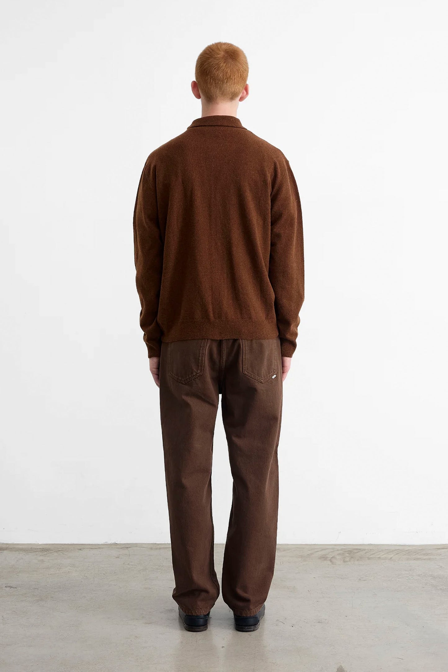 Pukas Surf Shop Edmmond Studios Doppel Cardigan Plain Chocolate wool knit brown layering