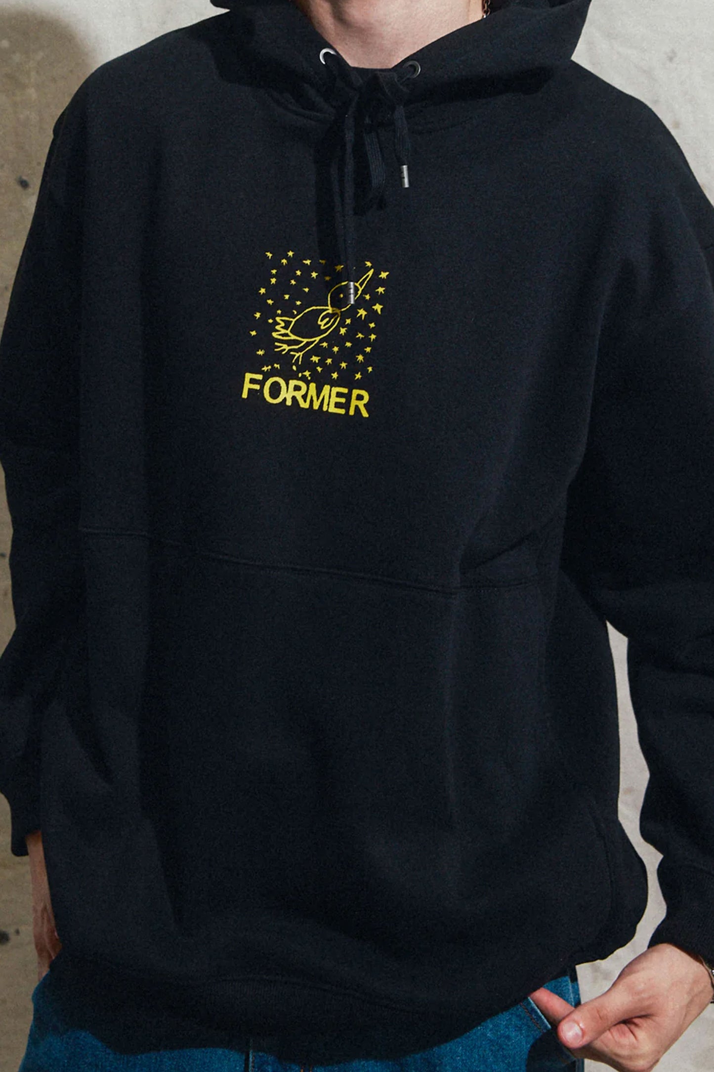 Pukas Surf Shop Man Sweat Former Free Crux Hood Black