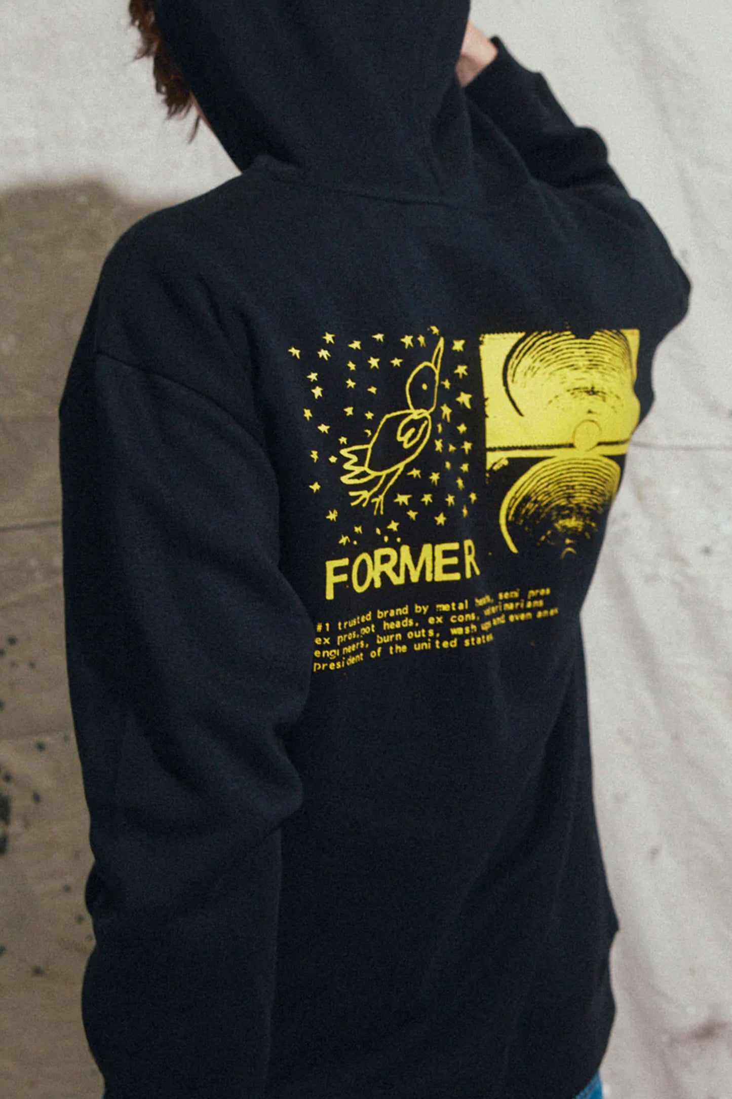 Pukas Surf Shop Man Sweat Former Free Crux Hood Black