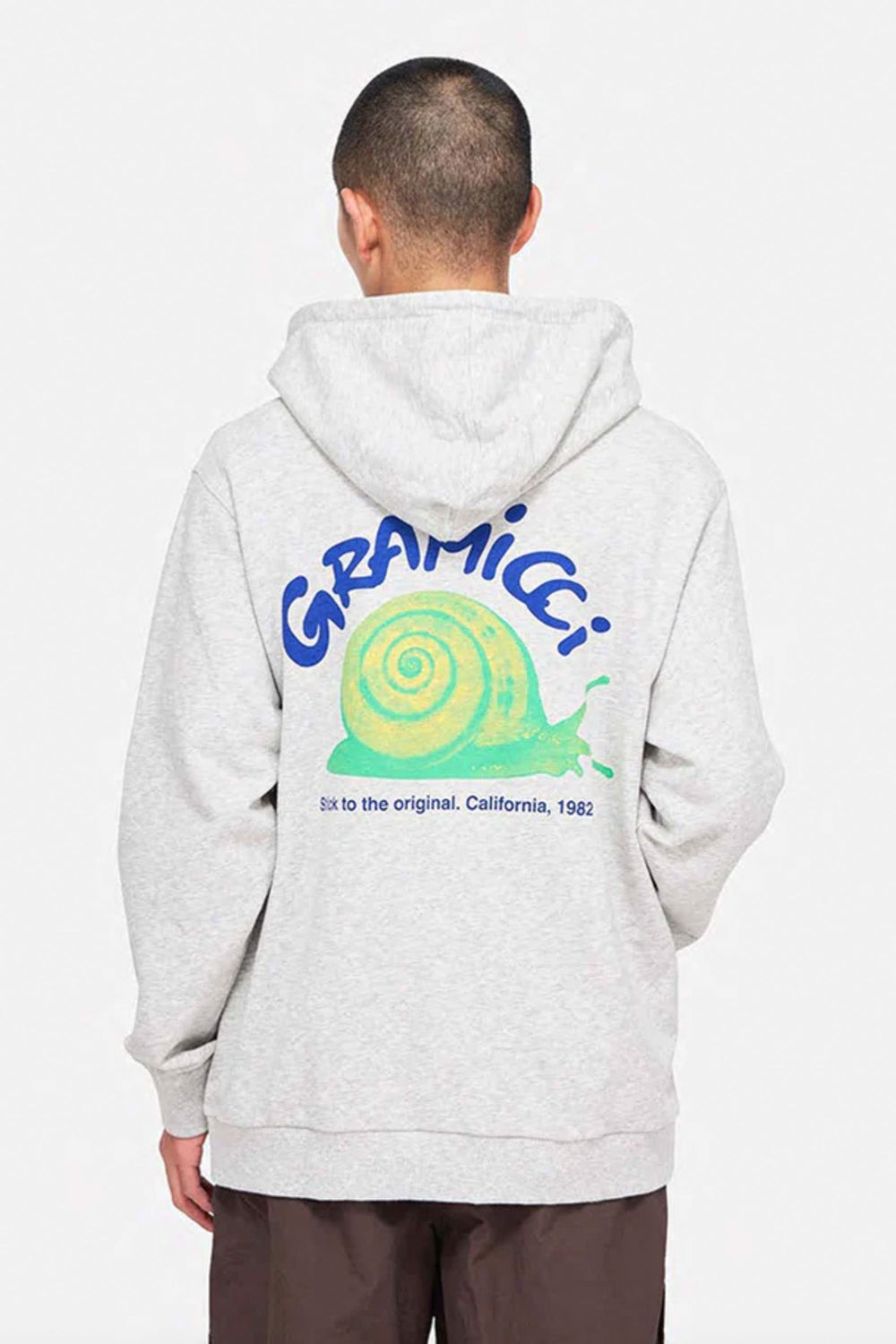Pukas Surf Shop Man Sweat Gramicci Snail Hooded Sweatshirt Heather Ash