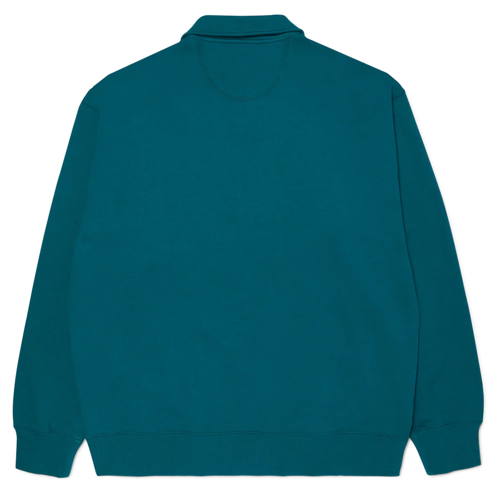 Pukas Surf Shop Man Sweat HUF Big Block Zip French Terry Sea Green