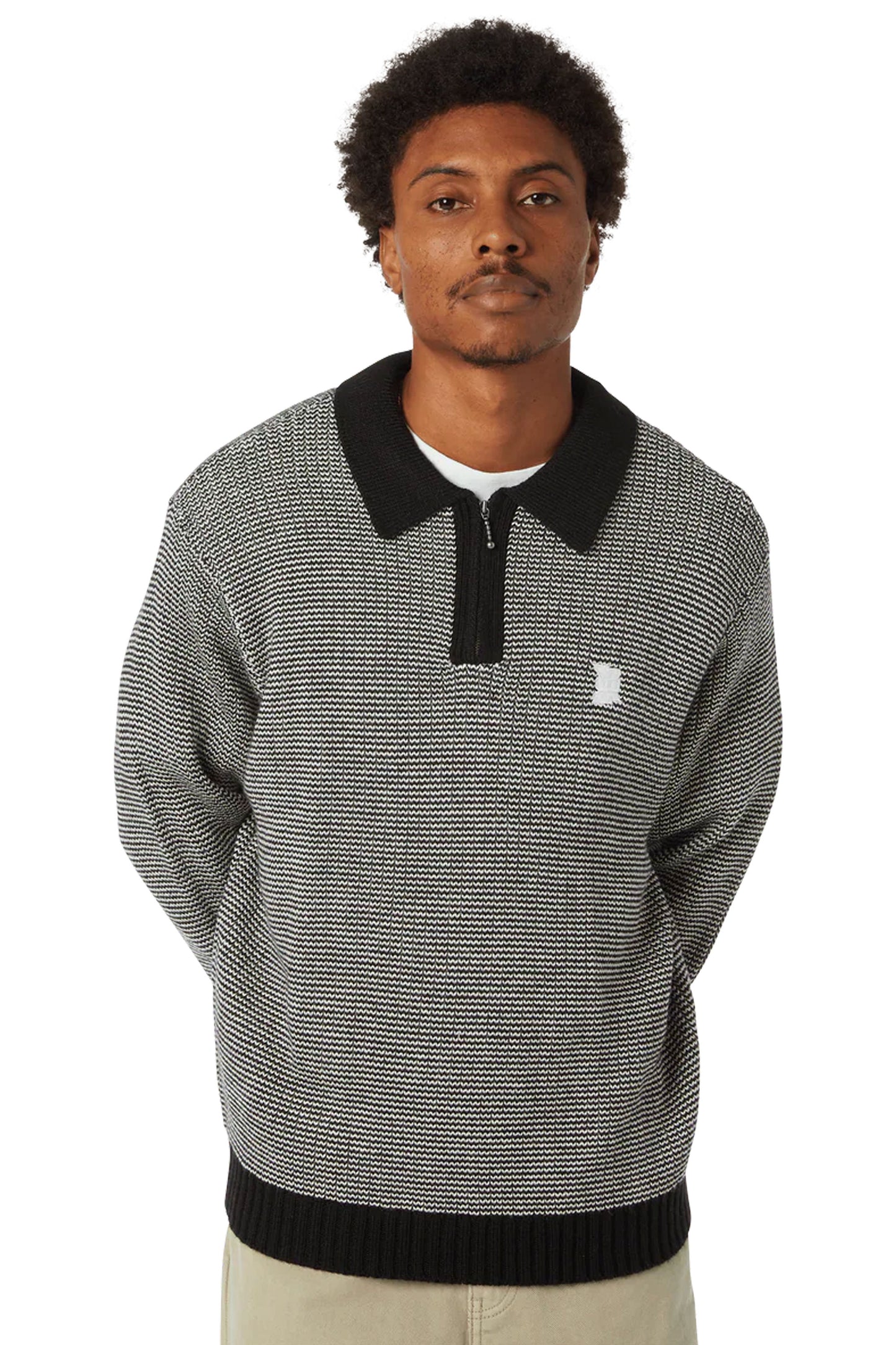 Pukas Surf Shop Man Sweat HUF Megablast Two Tone Waffle Sweater