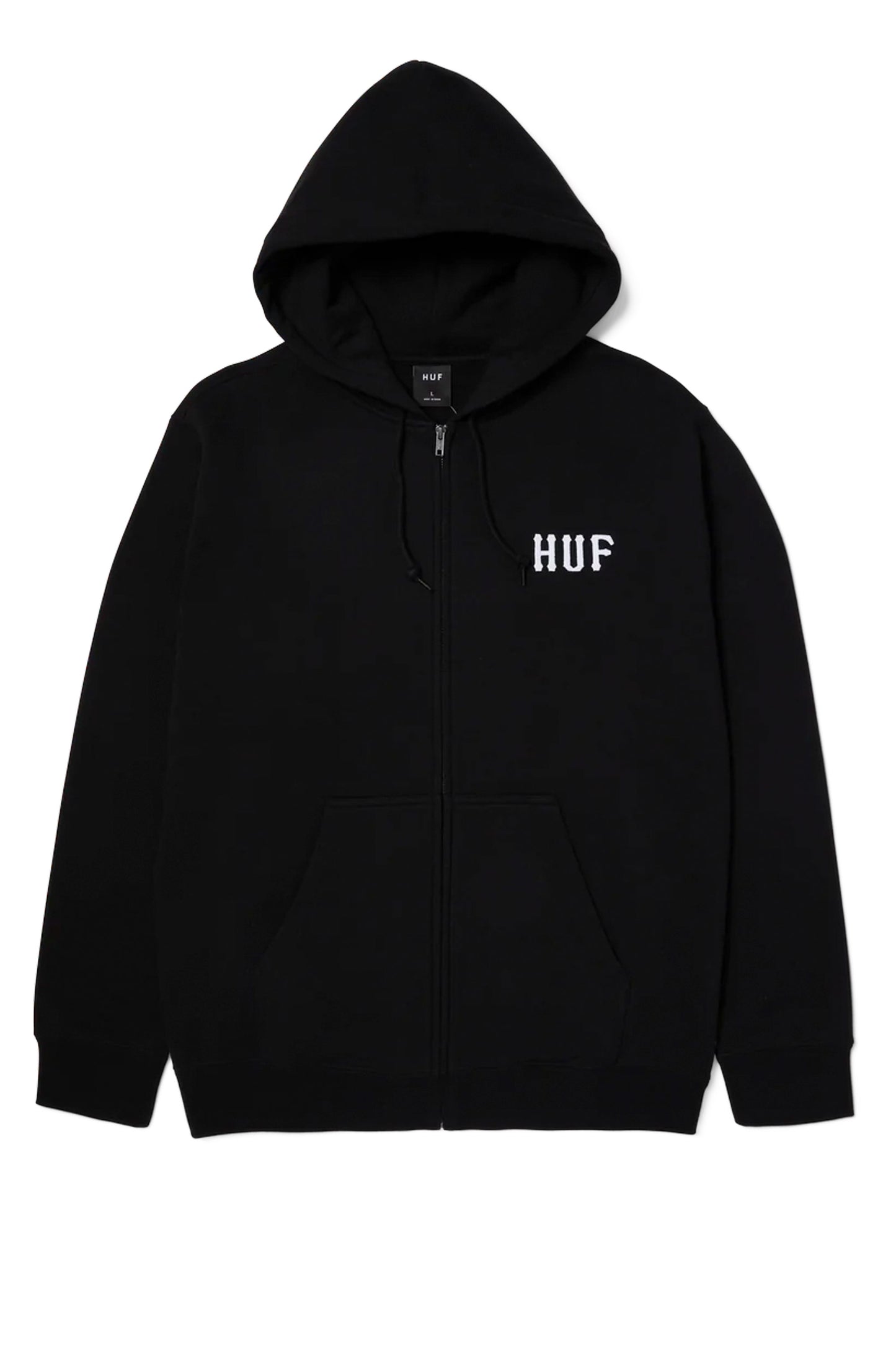 Pukas Surf Shop Man Sweat HUF Set Classic Logo Full Zip Black