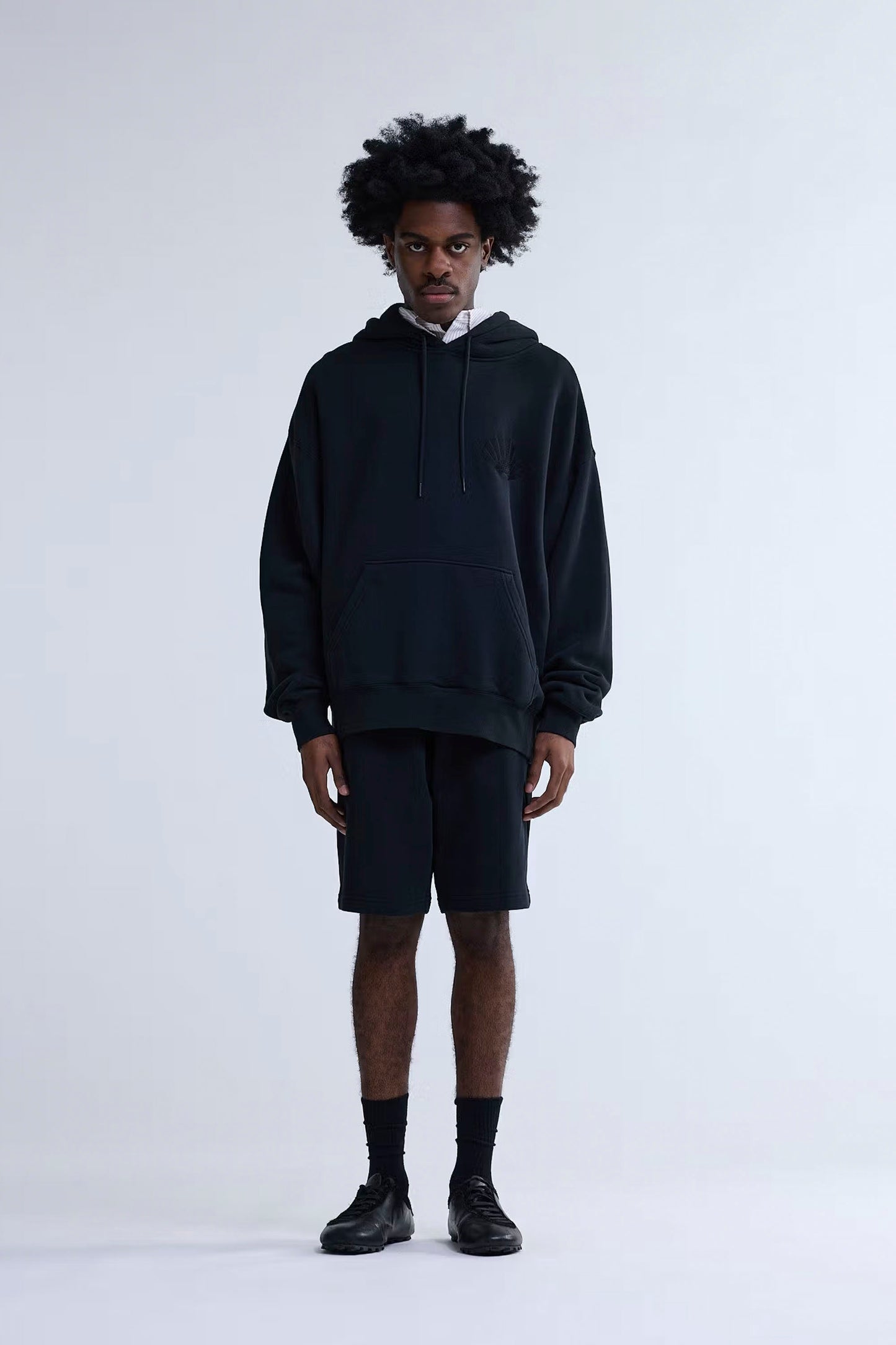 NEW AMSTERDAM SURF ASSOCIATION CHOP HOODIE - Back view showing relaxed unisex fit and heavyweight cotton fabric